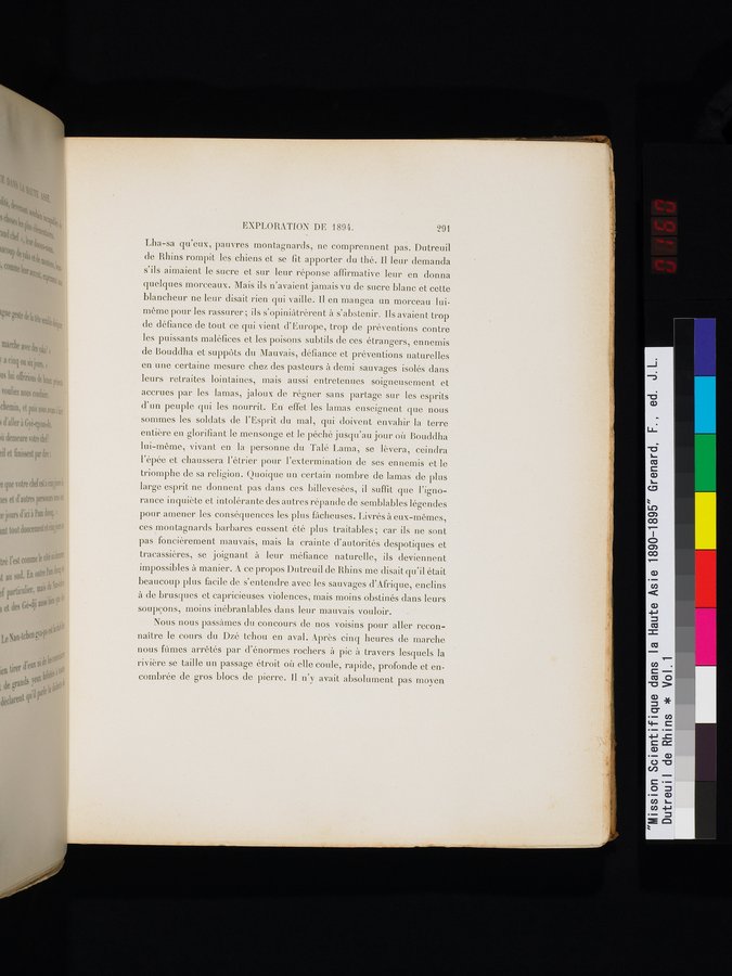 Mission Scientifique dans la Haute Asie 1890-1895 : vol.1 / Page 323 (Color Image)