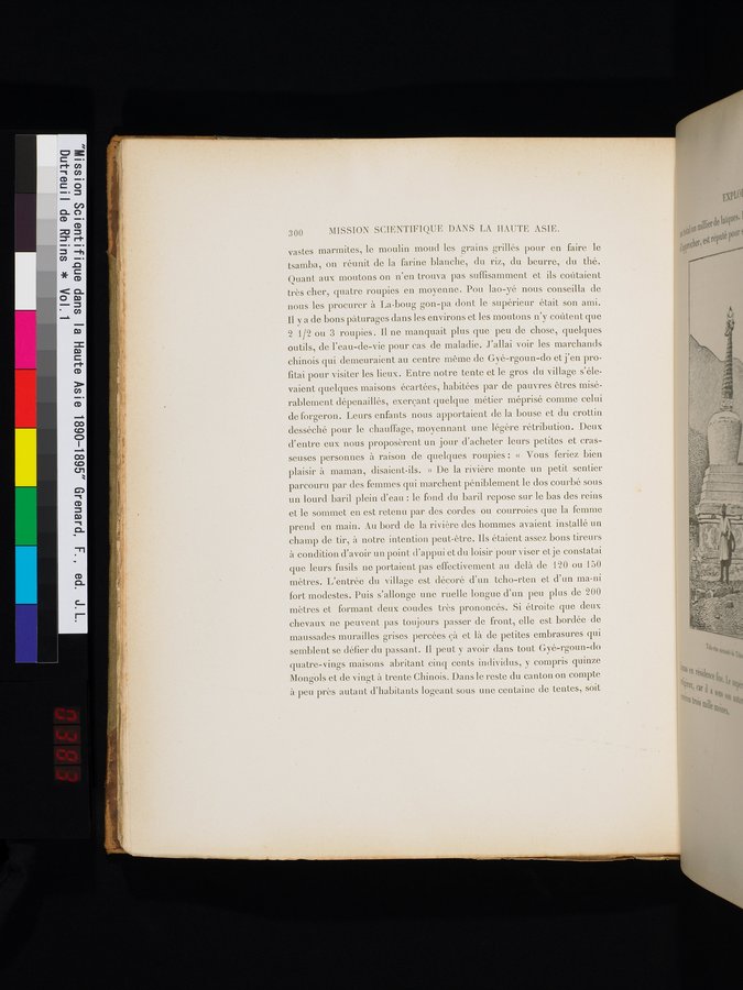 Mission Scientifique dans la Haute Asie 1890-1895 : vol.1 / Page 332 (Color Image)