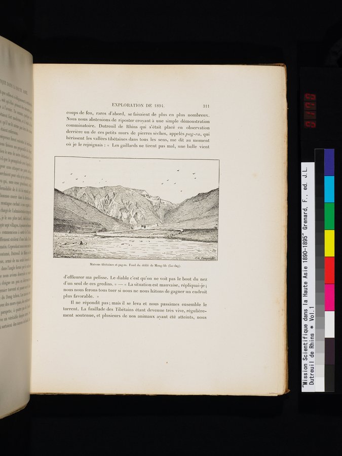 Mission Scientifique dans la Haute Asie 1890-1895 : vol.1 / Page 343 (Color Image)
