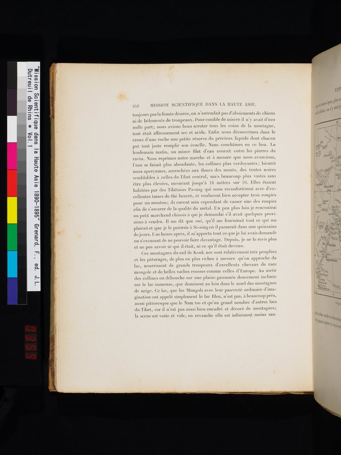 Mission Scientifique dans la Haute Asie 1890-1895 : vol.1 / 380 ページ（カラー画像）
