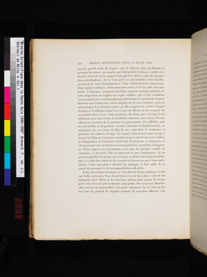 Mission Scientifique dans la Haute Asie 1890-1895 : vol.1 / 422 ページ（カラー画像）