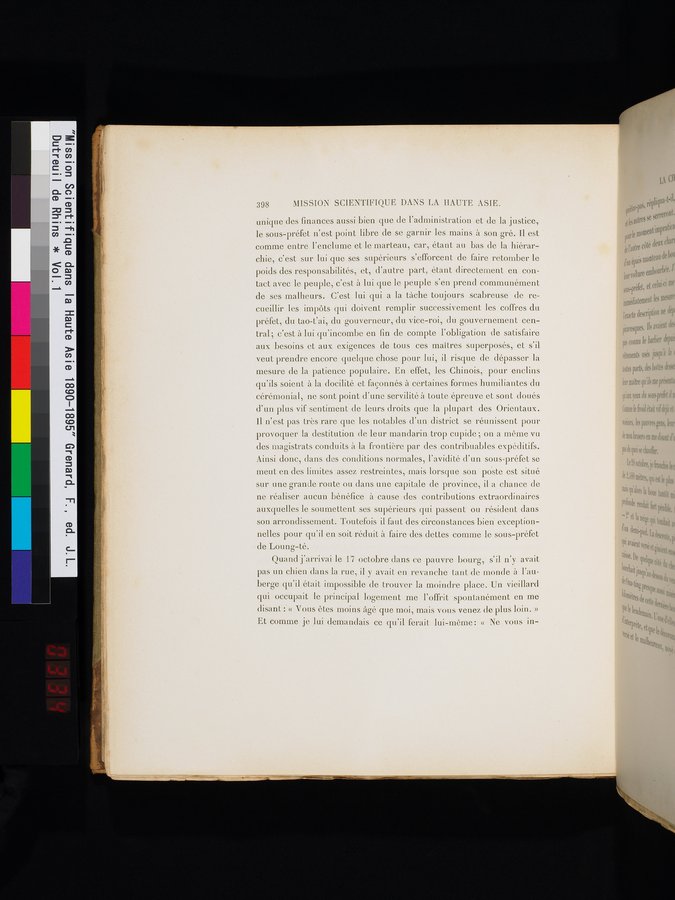Mission Scientifique dans la Haute Asie 1890-1895 : vol.1 / 430 ページ（カラー画像）