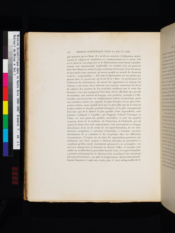 Mission Scientifique dans la Haute Asie 1890-1895 : vol.1 / 442 ページ（カラー画像）