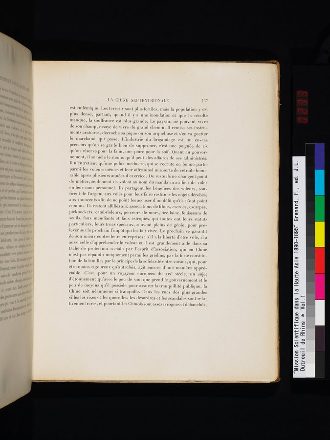 Mission Scientifique dans la Haute Asie 1890-1895 : vol.1 / 469 ページ（カラー画像）