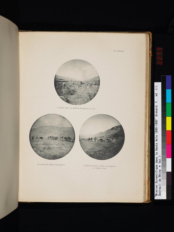 Mission Scientifique dans la Haute Asie 1890-1895 : vol.1 / Page 561 (Color Image)