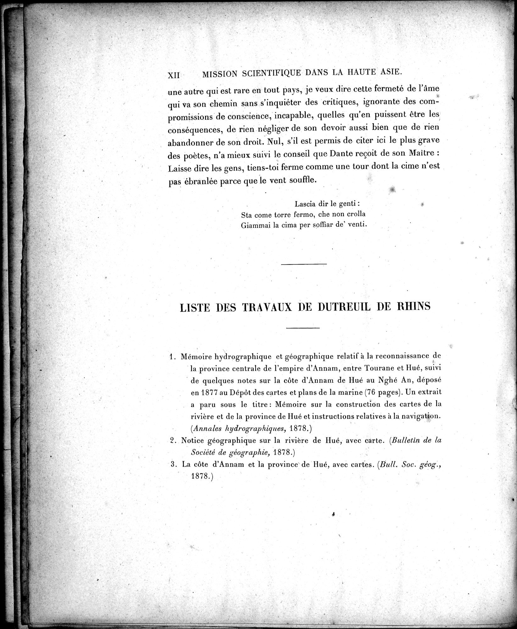 Mission Scientifique dans la Haute Asie 1890-1895 : vol.1 / Page 20 (Grayscale High Resolution Image)
