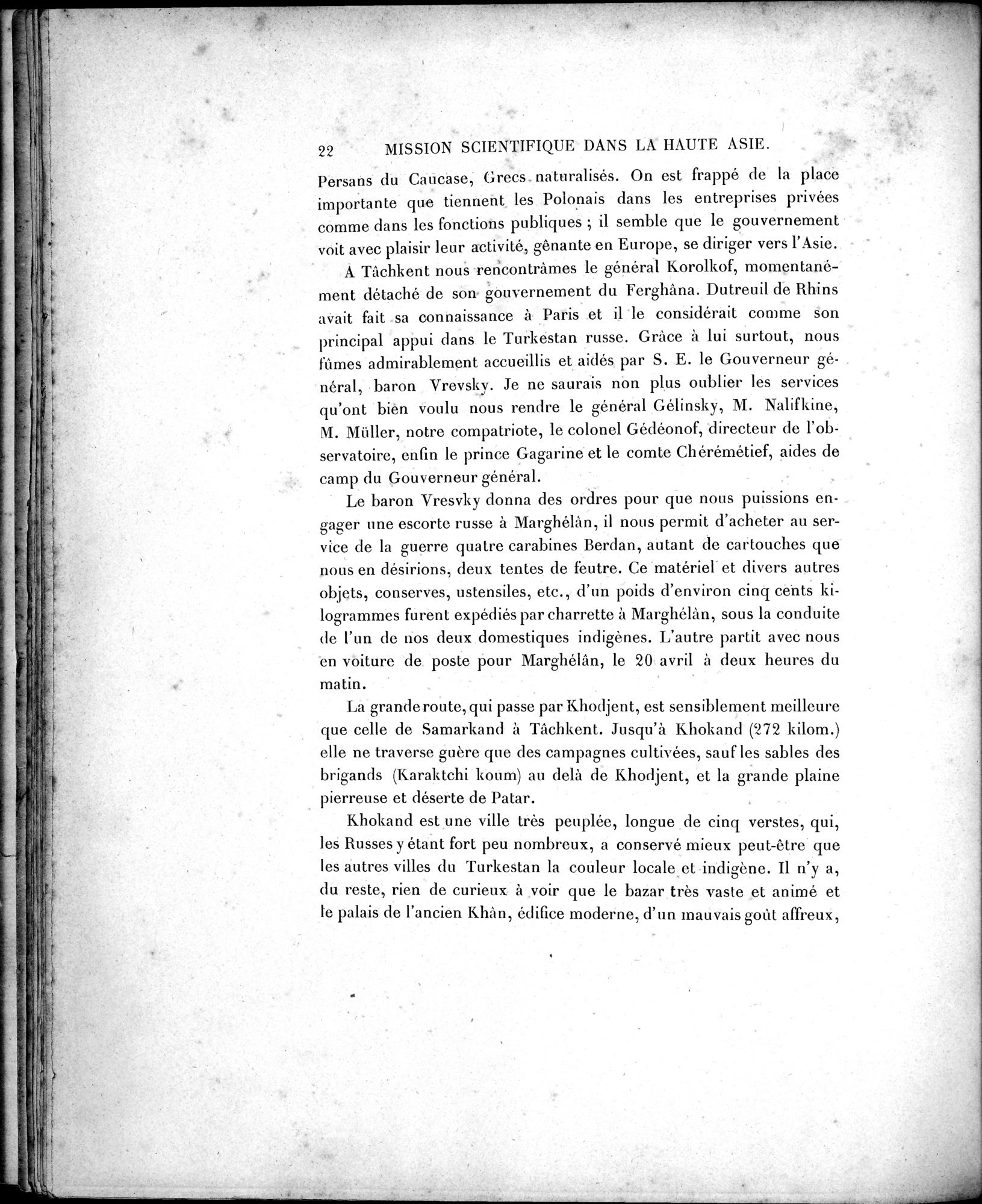Mission Scientifique dans la Haute Asie 1890-1895 : vol.1 / Page 50 (Grayscale High Resolution Image)