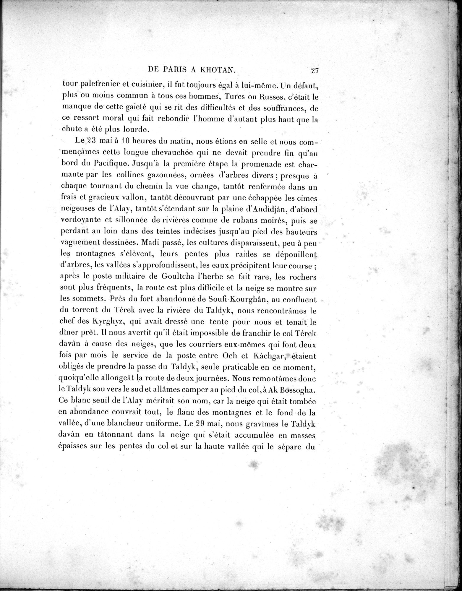 Mission Scientifique dans la Haute Asie 1890-1895 : vol.1 / 55 ページ（白黒高解像度画像）