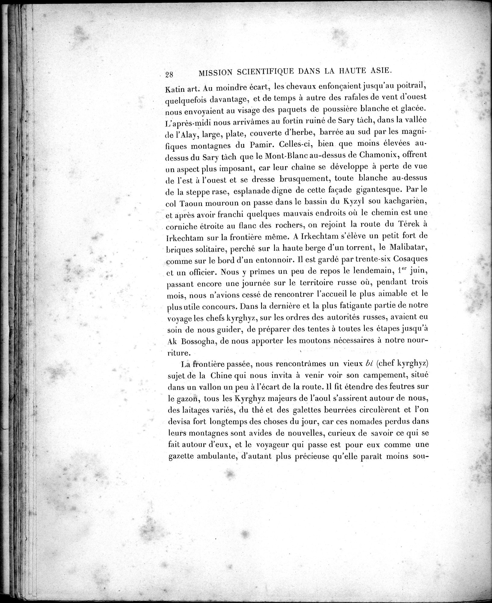 Mission Scientifique dans la Haute Asie 1890-1895 : vol.1 / Page 56 (Grayscale High Resolution Image)