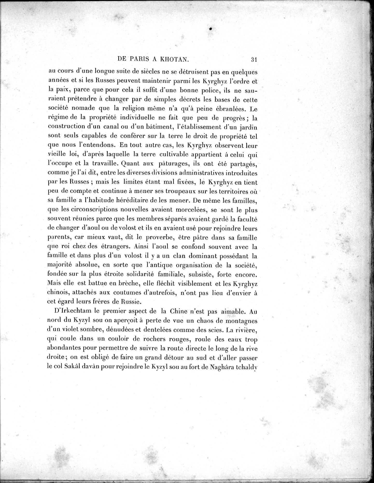 Mission Scientifique dans la Haute Asie 1890-1895 : vol.1 / Page 59 (Grayscale High Resolution Image)