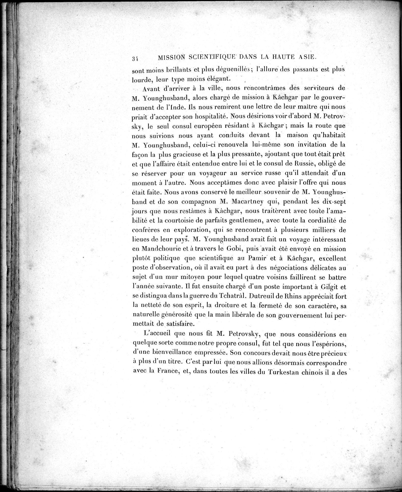 Mission Scientifique dans la Haute Asie 1890-1895 : vol.1 / Page 62 (Grayscale High Resolution Image)