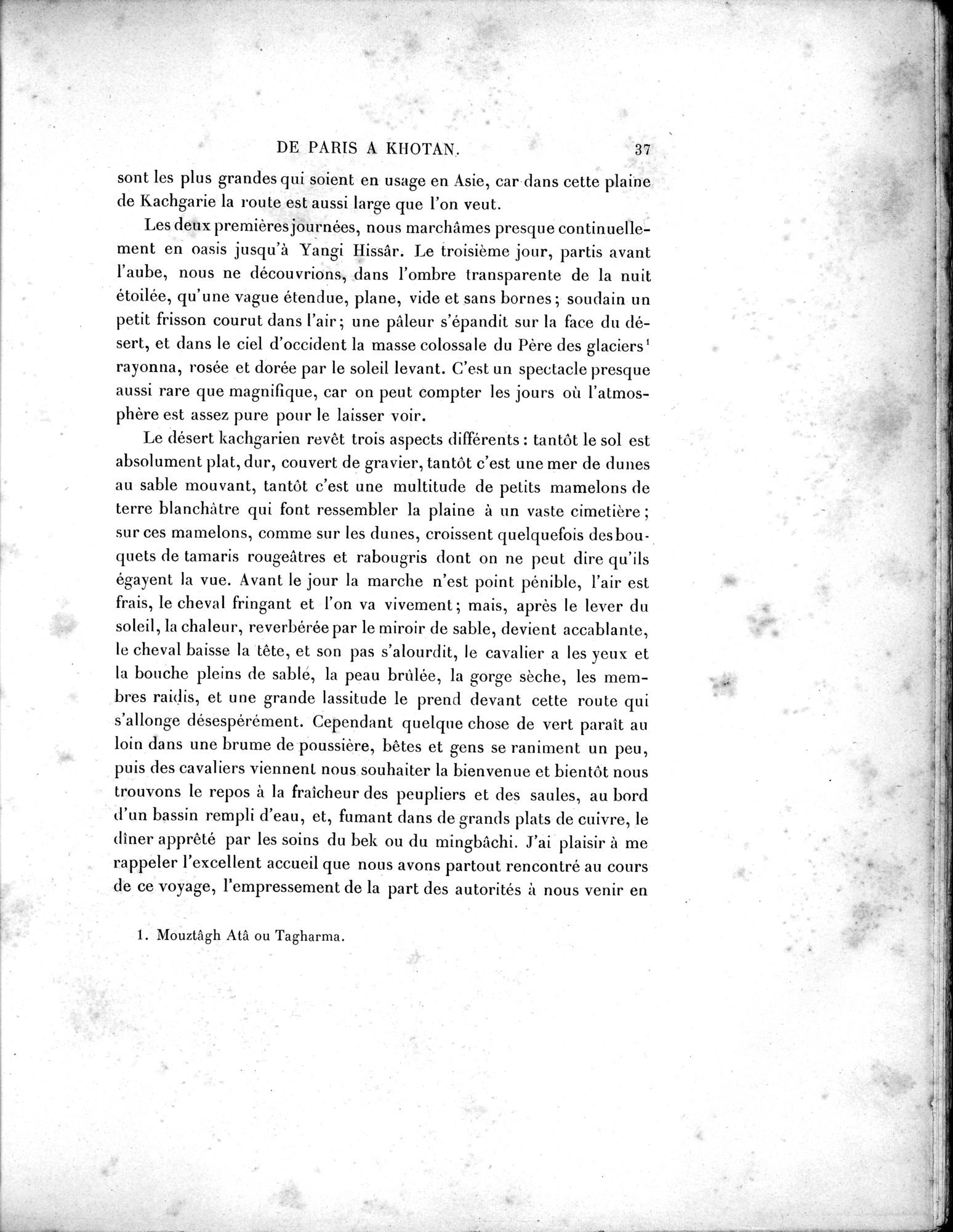 Mission Scientifique dans la Haute Asie 1890-1895 : vol.1 / Page 65 (Grayscale High Resolution Image)