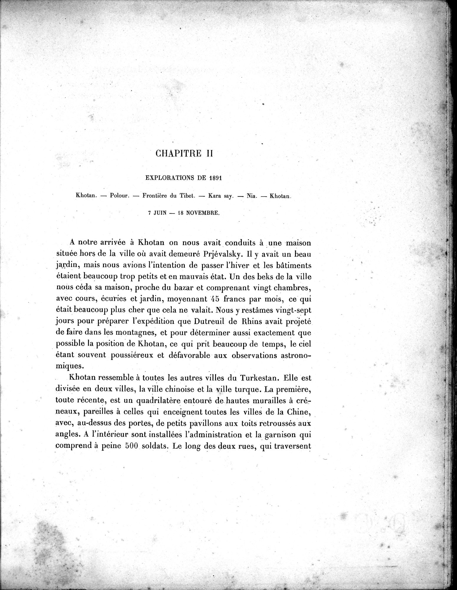 Mission Scientifique dans la Haute Asie 1890-1895 : vol.1 / 71 ページ（白黒高解像度画像）