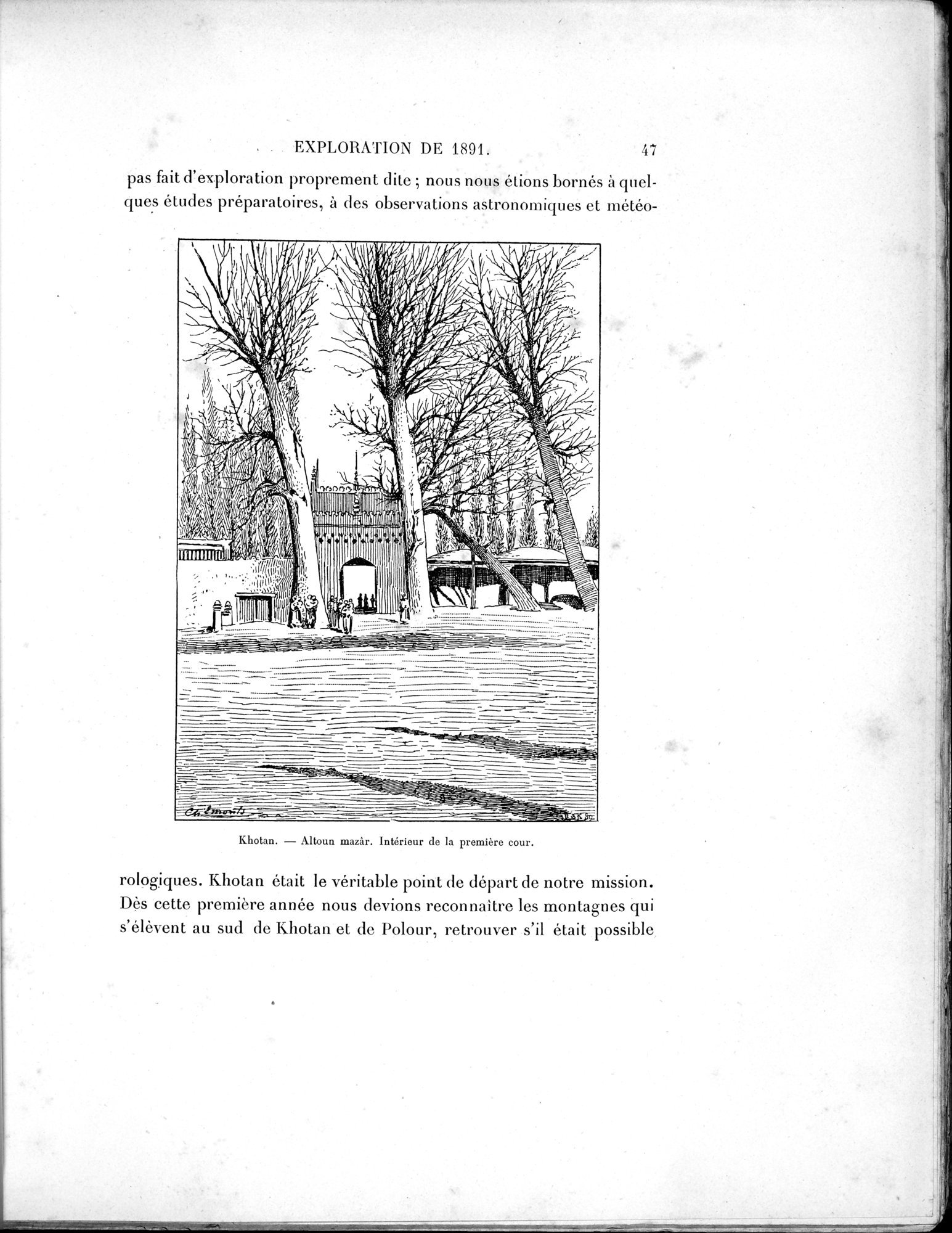 Mission Scientifique dans la Haute Asie 1890-1895 : vol.1 / 75 ページ（白黒高解像度画像）