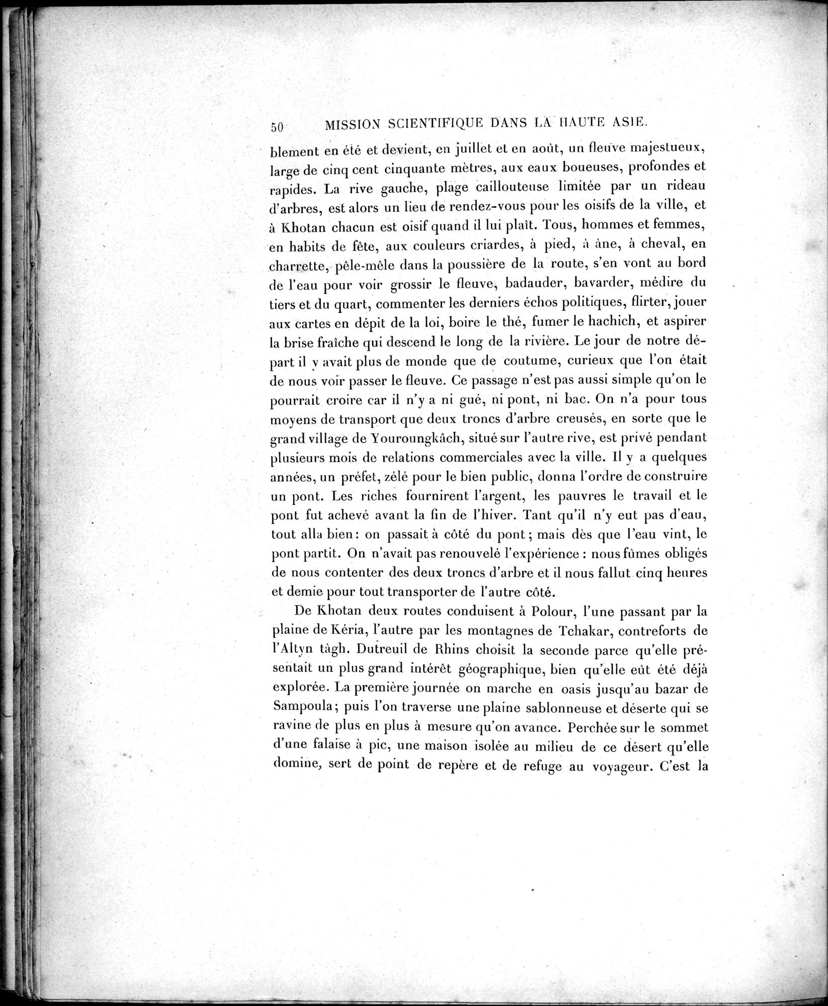 Mission Scientifique dans la Haute Asie 1890-1895 : vol.1 / Page 78 (Grayscale High Resolution Image)