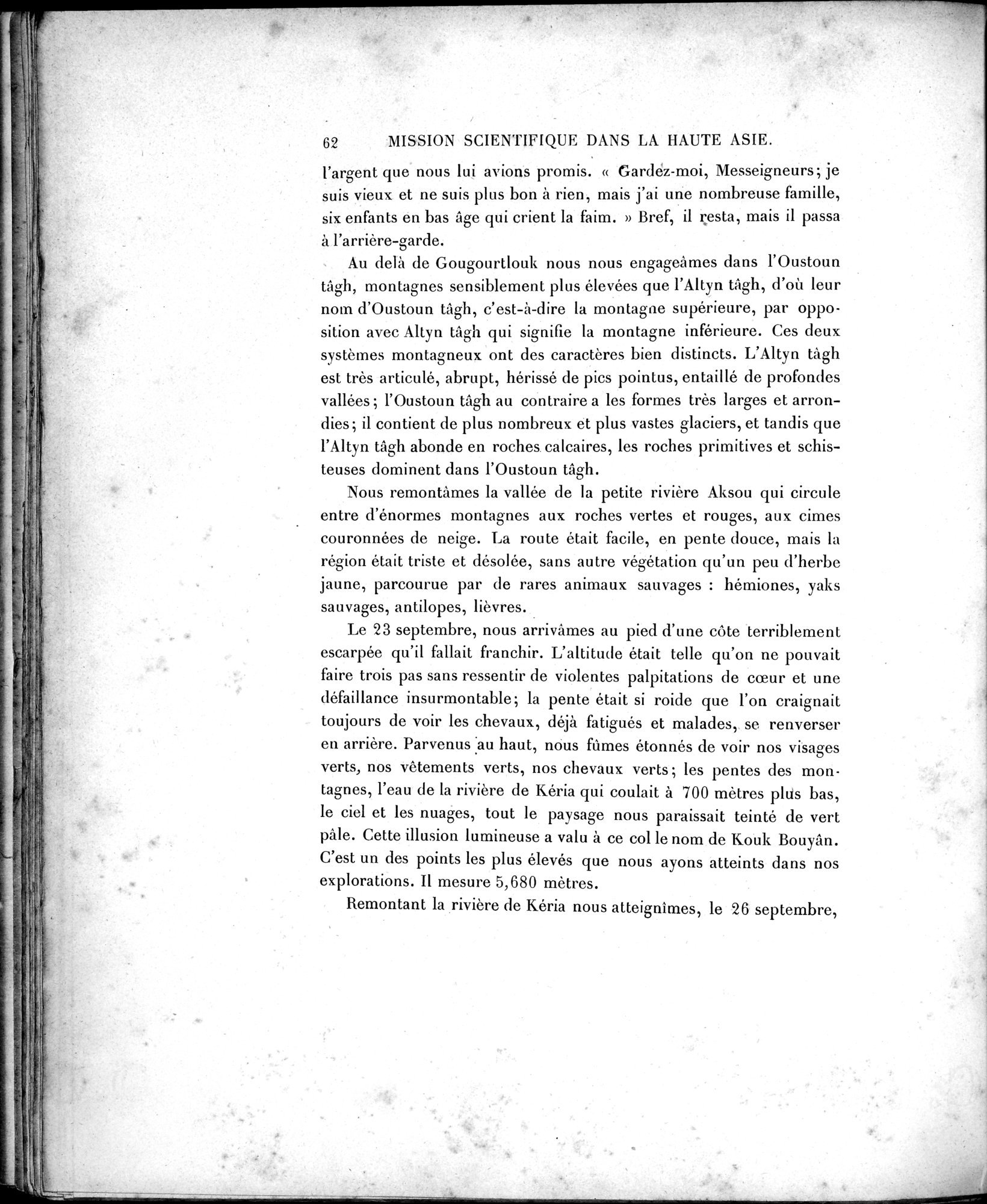 Mission Scientifique dans la Haute Asie 1890-1895 : vol.1 / Page 90 (Grayscale High Resolution Image)