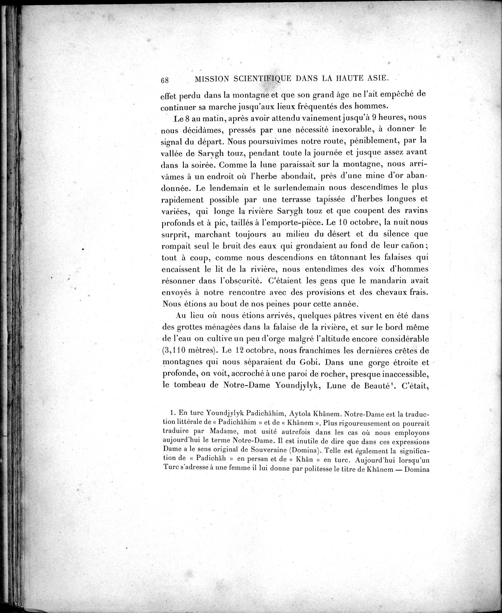 Mission Scientifique dans la Haute Asie 1890-1895 : vol.1 / Page 96 (Grayscale High Resolution Image)