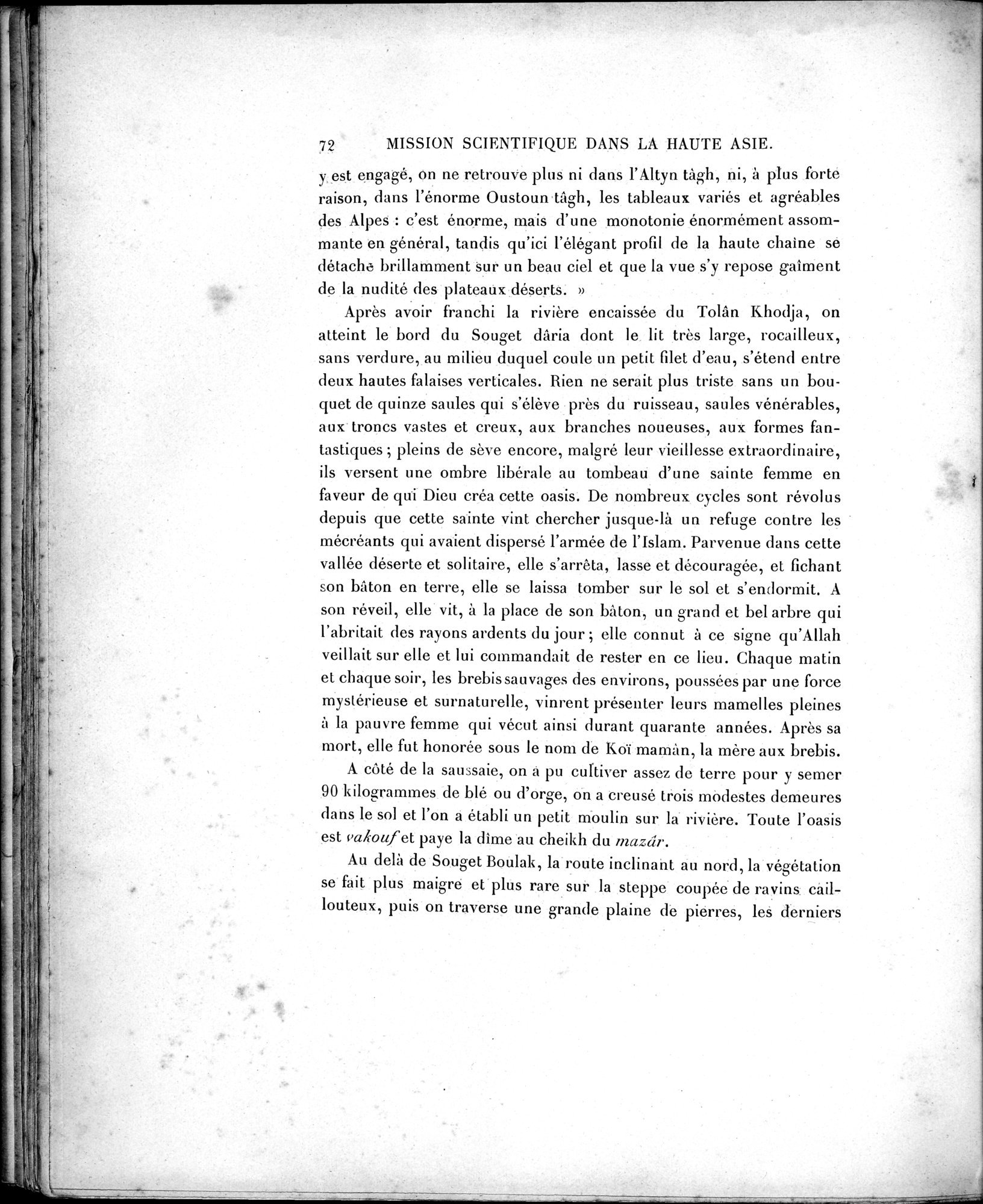 Mission Scientifique dans la Haute Asie 1890-1895 : vol.1 / 104 ページ（白黒高解像度画像）