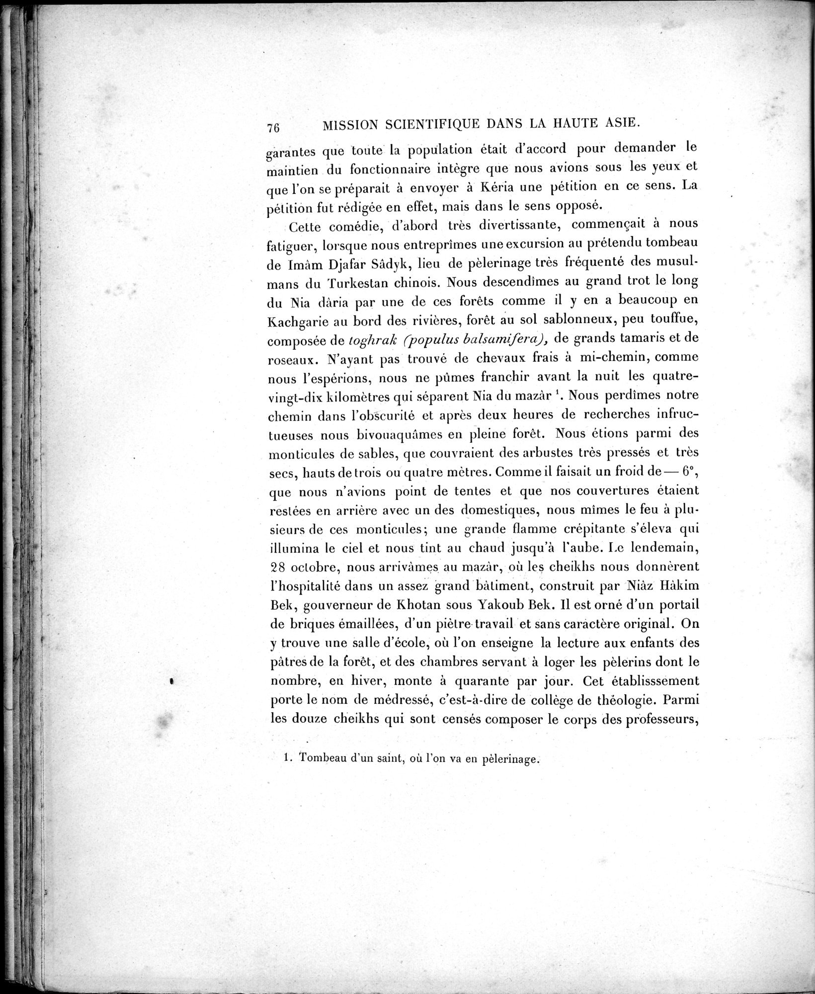 Mission Scientifique dans la Haute Asie 1890-1895 : vol.1 / Page 108 (Grayscale High Resolution Image)
