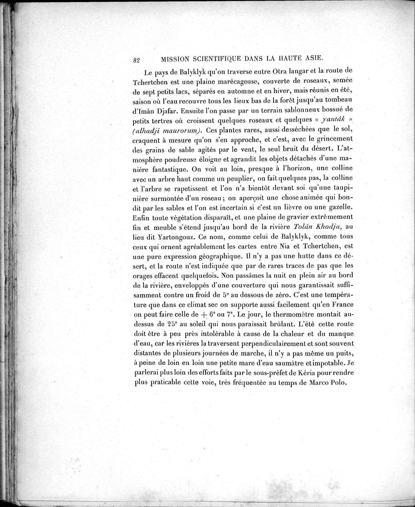 Mission Scientifique dans la Haute Asie 1890-1895 : vol.1 / Page 114 (Grayscale High Resolution Image)