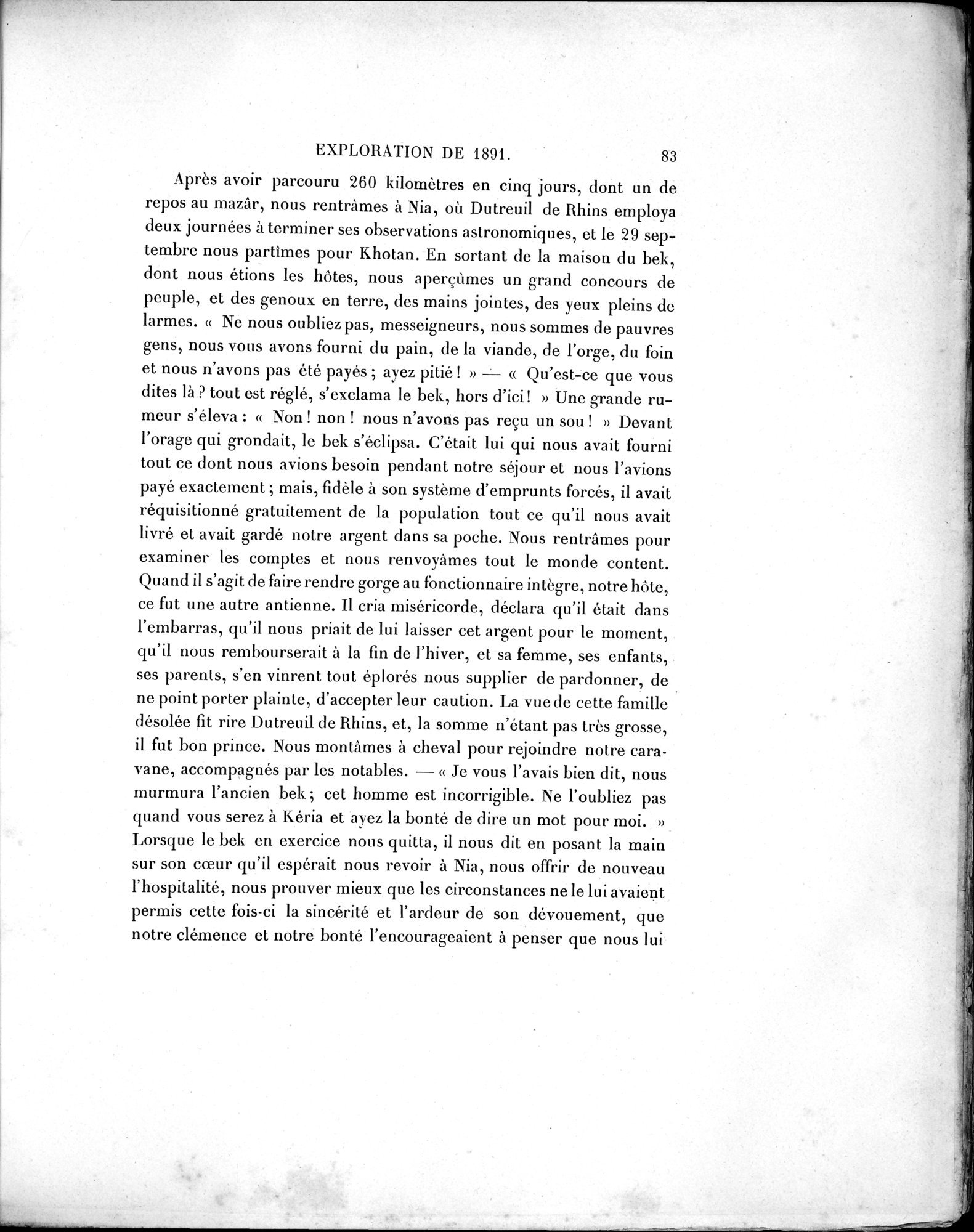 Mission Scientifique dans la Haute Asie 1890-1895 : vol.1 / 115 ページ（白黒高解像度画像）