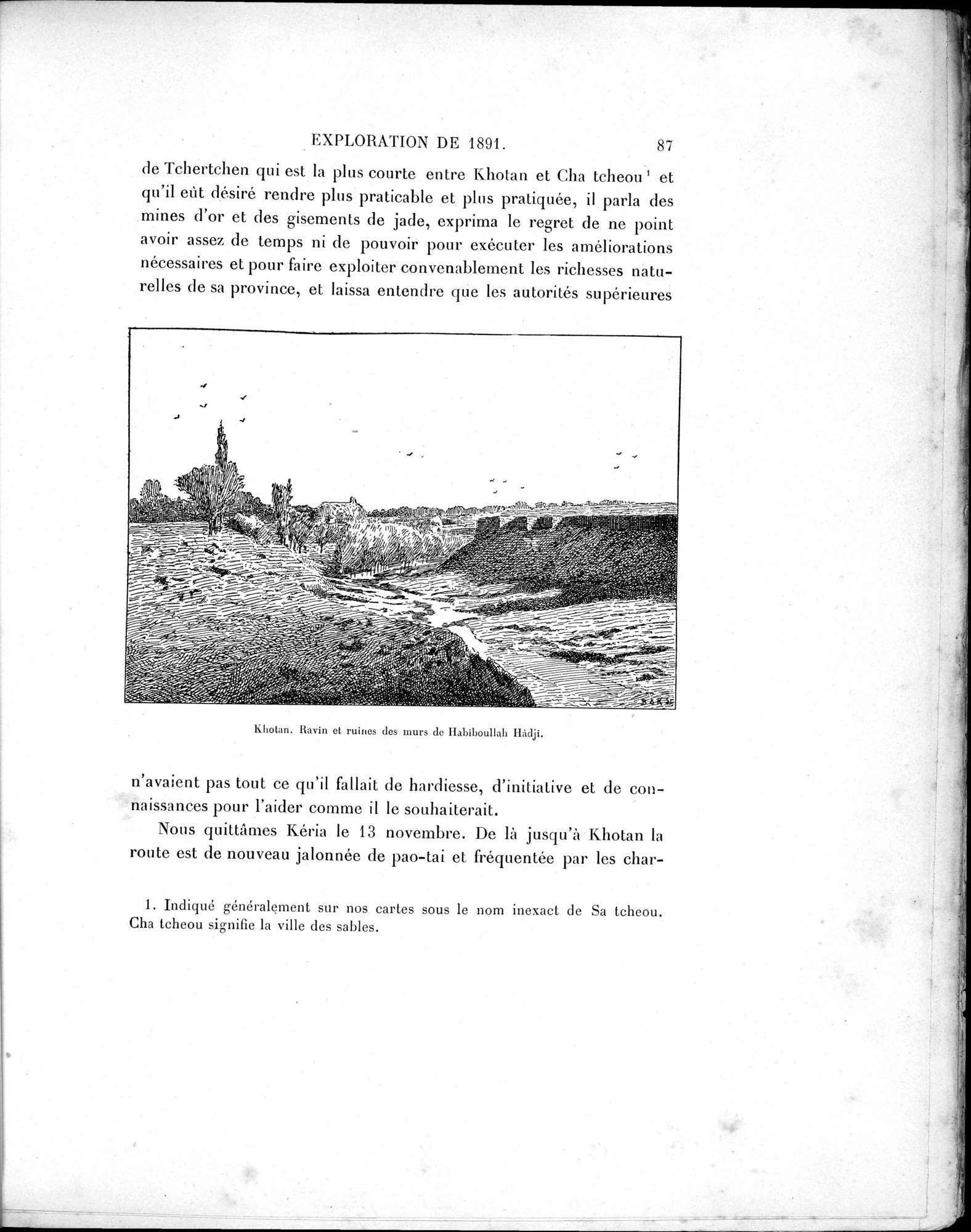 Mission Scientifique dans la Haute Asie 1890-1895 : vol.1 / 119 ページ（白黒高解像度画像）