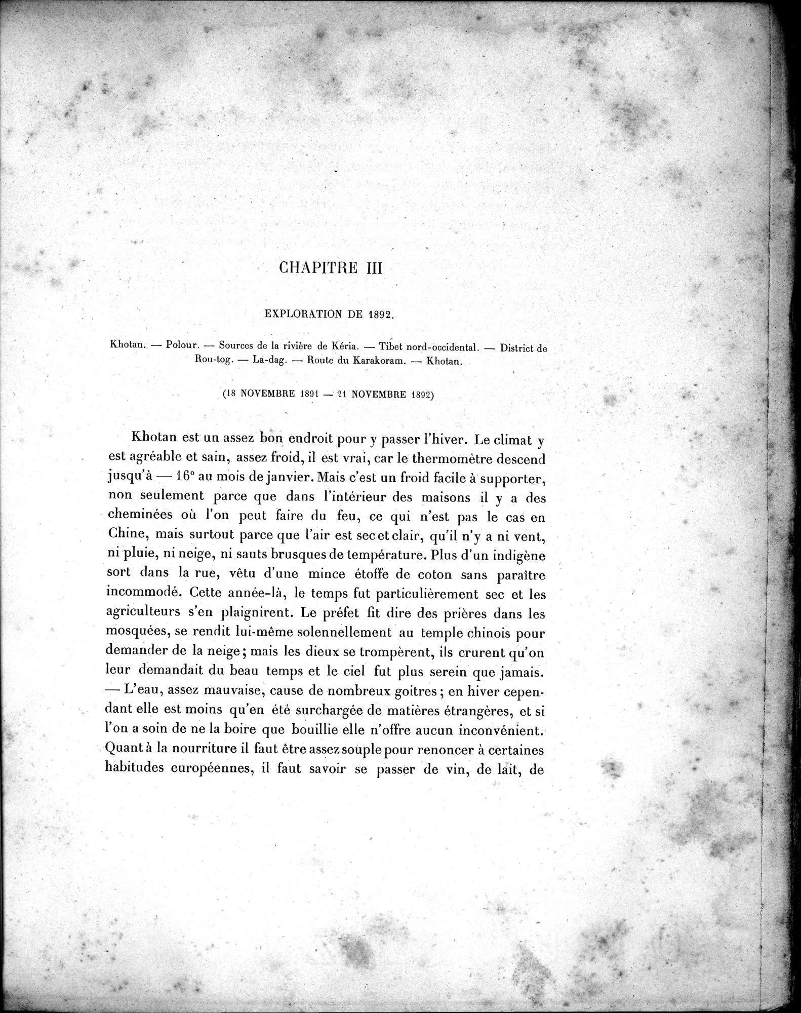 Mission Scientifique dans la Haute Asie 1890-1895 : vol.1 / Page 123 (Grayscale High Resolution Image)