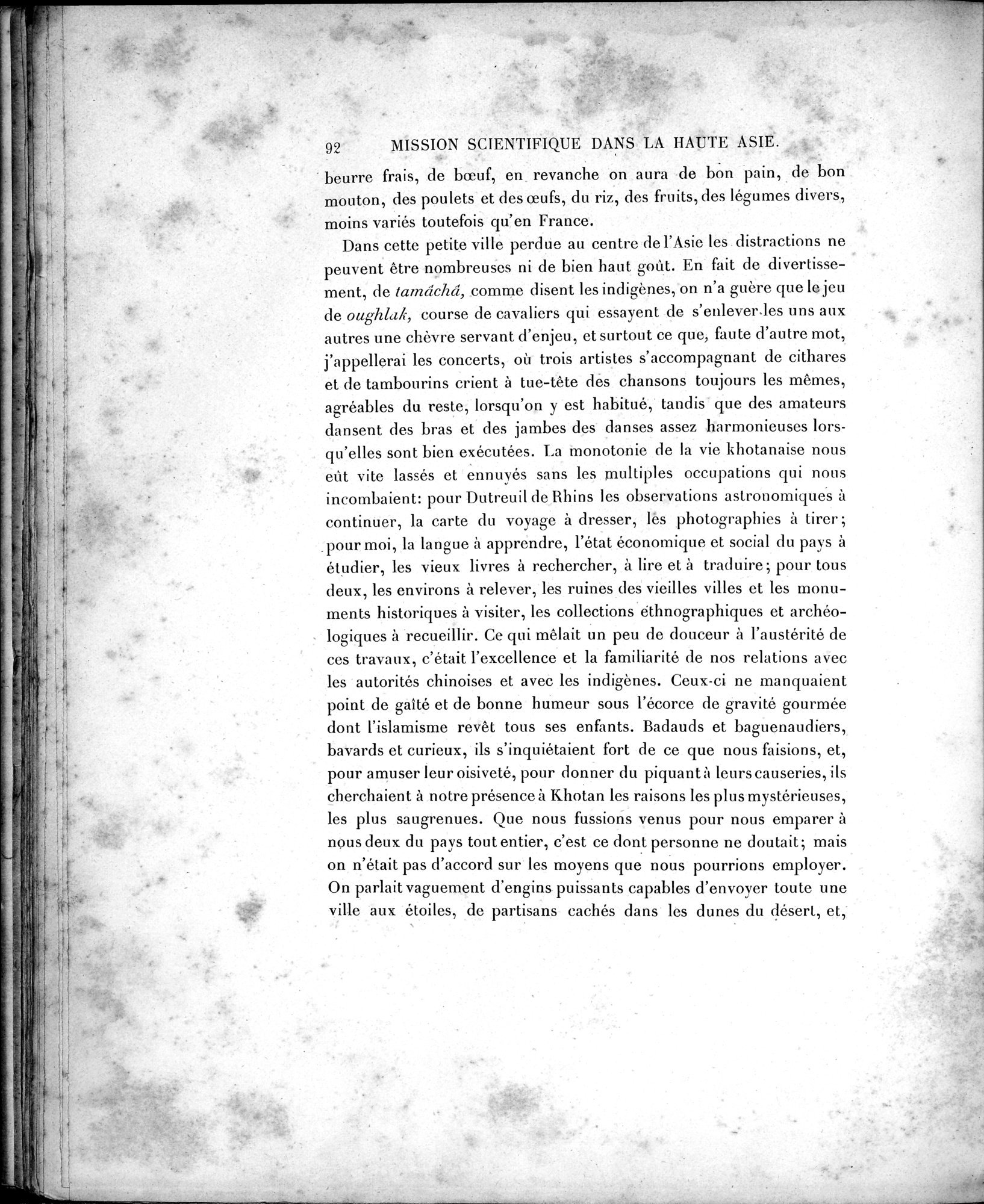 Mission Scientifique dans la Haute Asie 1890-1895 : vol.1 / 124 ページ（白黒高解像度画像）