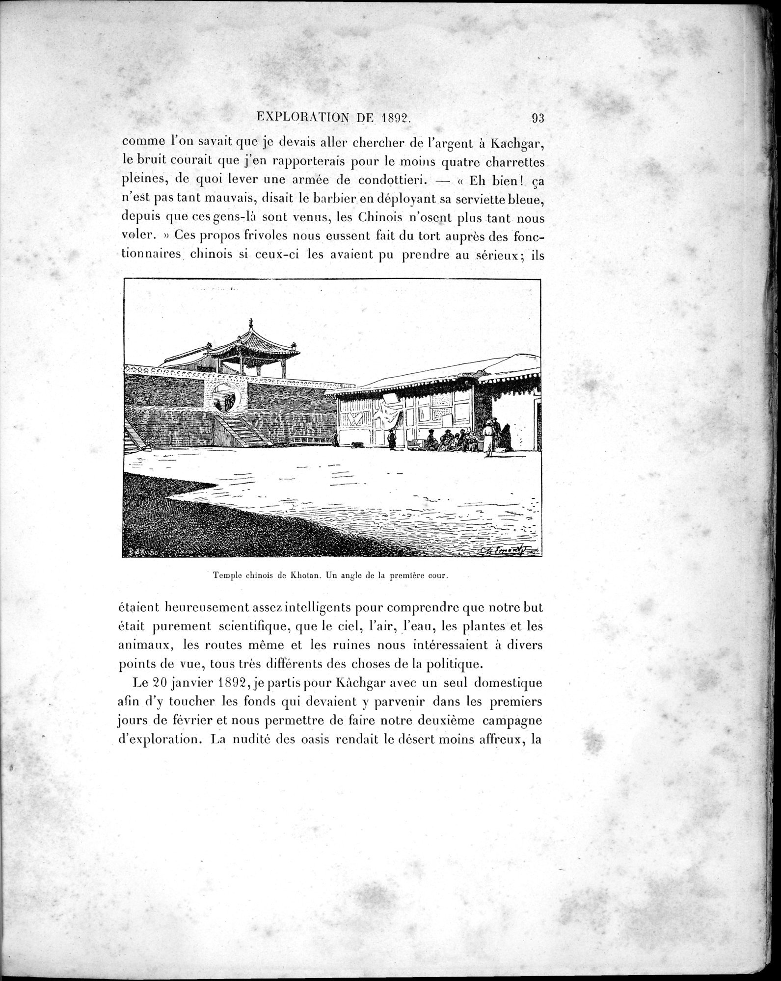 Mission Scientifique dans la Haute Asie 1890-1895 : vol.1 / Page 125 (Grayscale High Resolution Image)