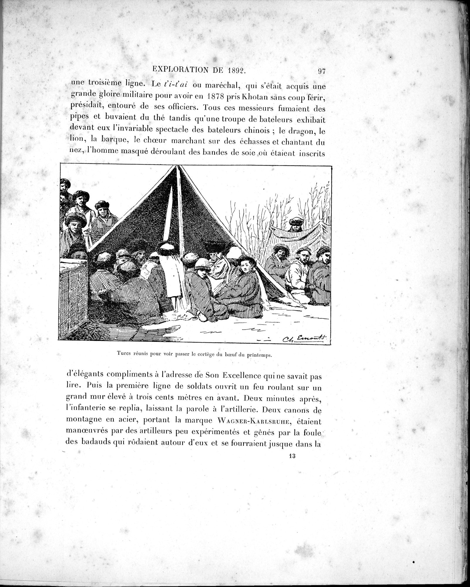 Mission Scientifique dans la Haute Asie 1890-1895 : vol.1 / Page 129 (Grayscale High Resolution Image)