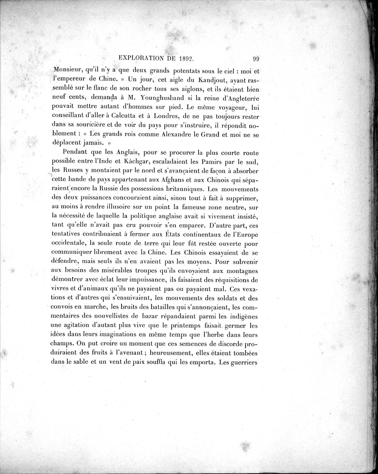 Mission Scientifique dans la Haute Asie 1890-1895 : vol.1 / Page 131 (Grayscale High Resolution Image)