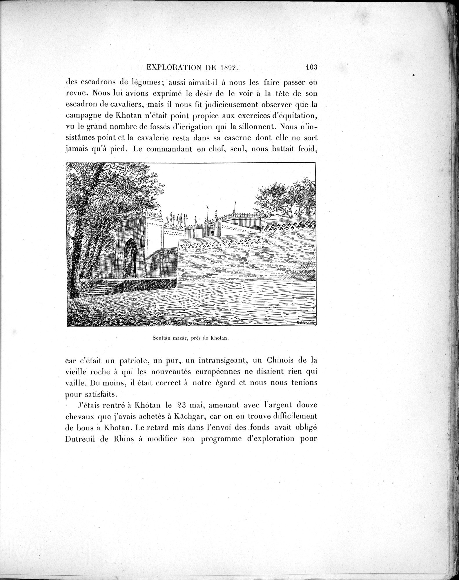 Mission Scientifique dans la Haute Asie 1890-1895 : vol.1 / 135 ページ（白黒高解像度画像）