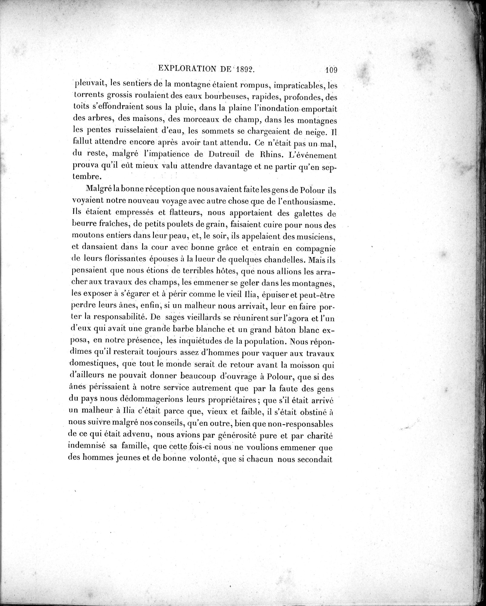 Mission Scientifique dans la Haute Asie 1890-1895 : vol.1 / Page 141 (Grayscale High Resolution Image)