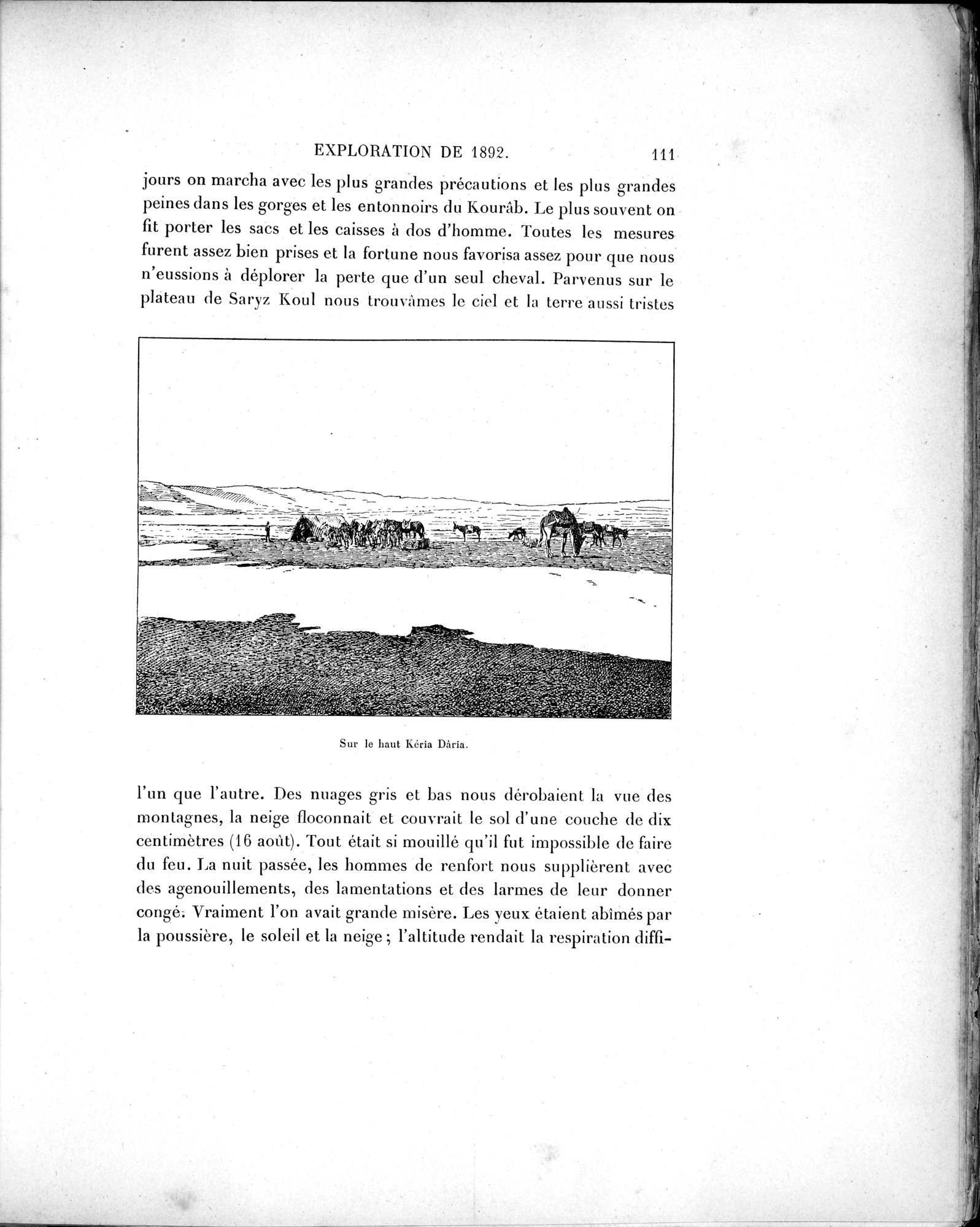 Mission Scientifique dans la Haute Asie 1890-1895 : vol.1 / Page 143 (Grayscale High Resolution Image)