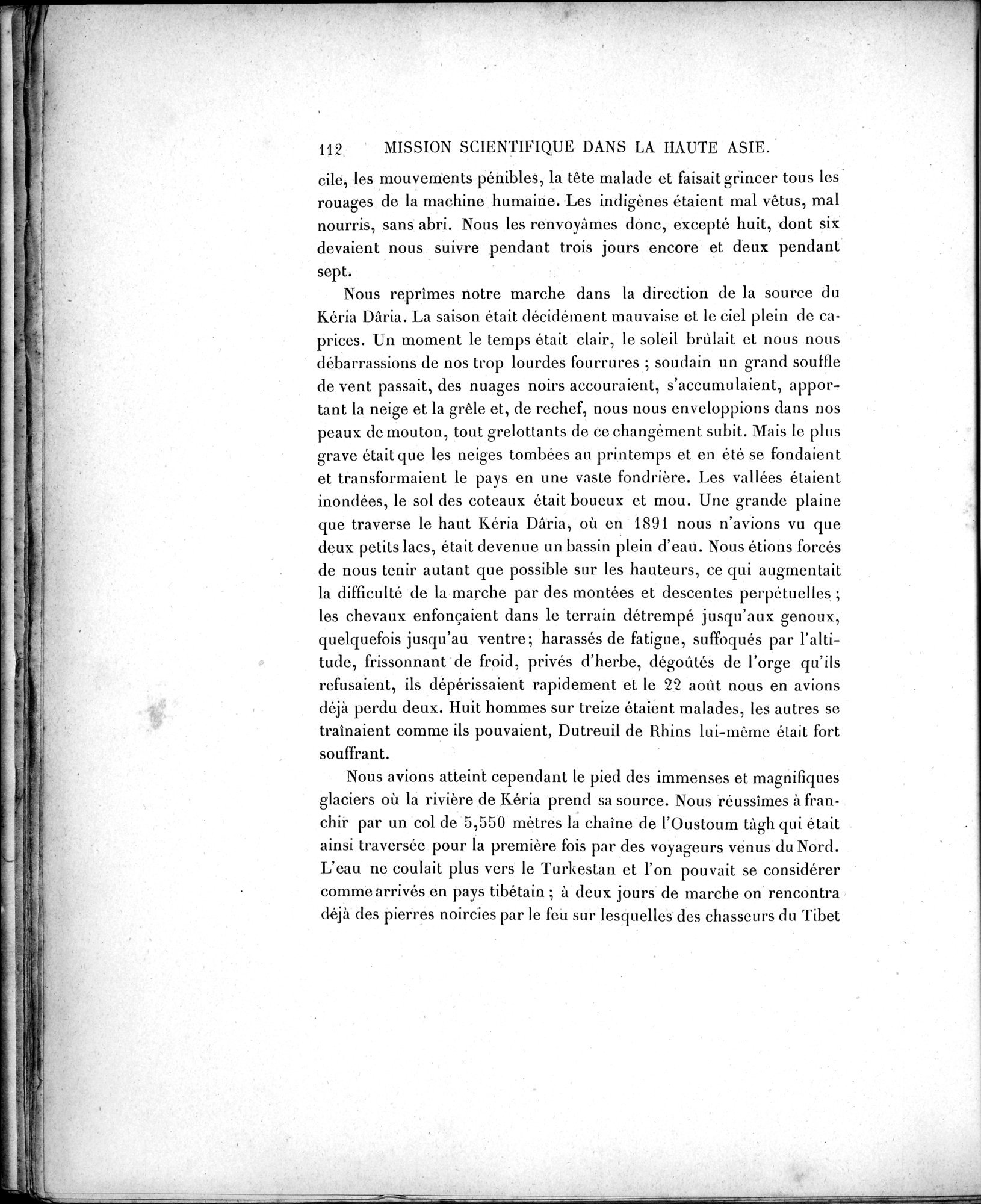 Mission Scientifique dans la Haute Asie 1890-1895 : vol.1 / Page 144 (Grayscale High Resolution Image)