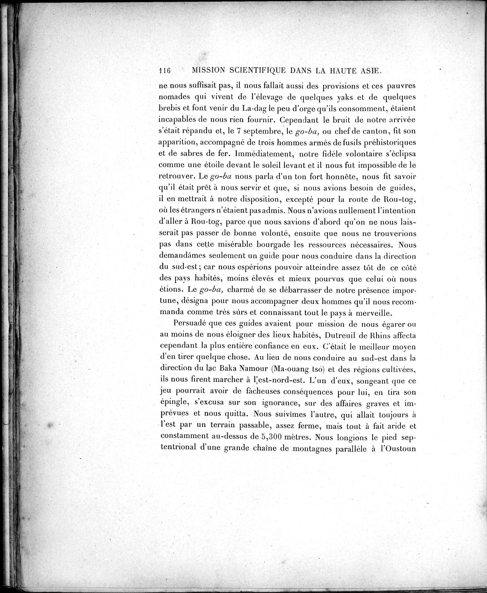 Mission Scientifique dans la Haute Asie 1890-1895 : vol.1 / Page 148 (Grayscale High Resolution Image)