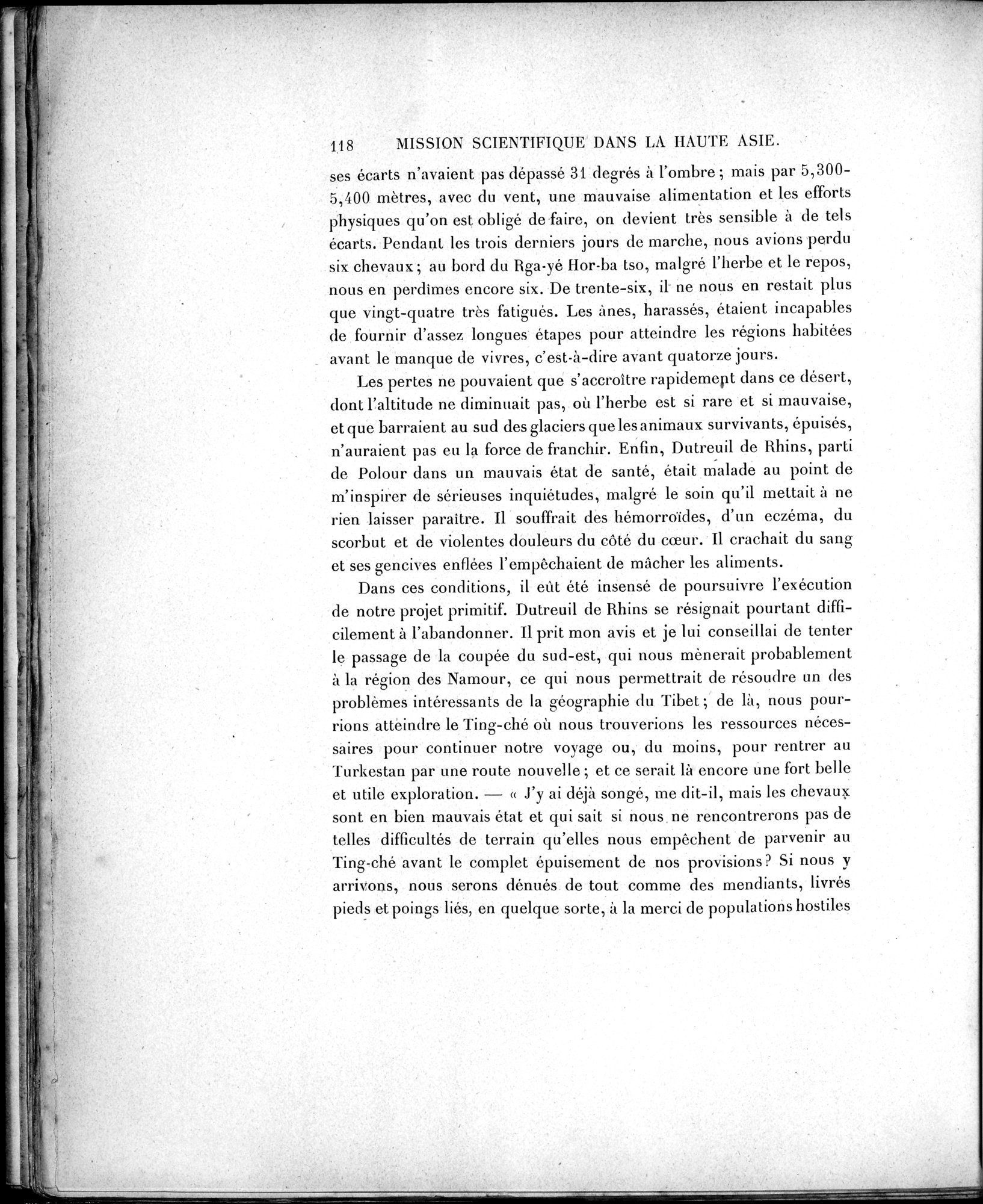 Mission Scientifique dans la Haute Asie 1890-1895 : vol.1 / Page 150 (Grayscale High Resolution Image)