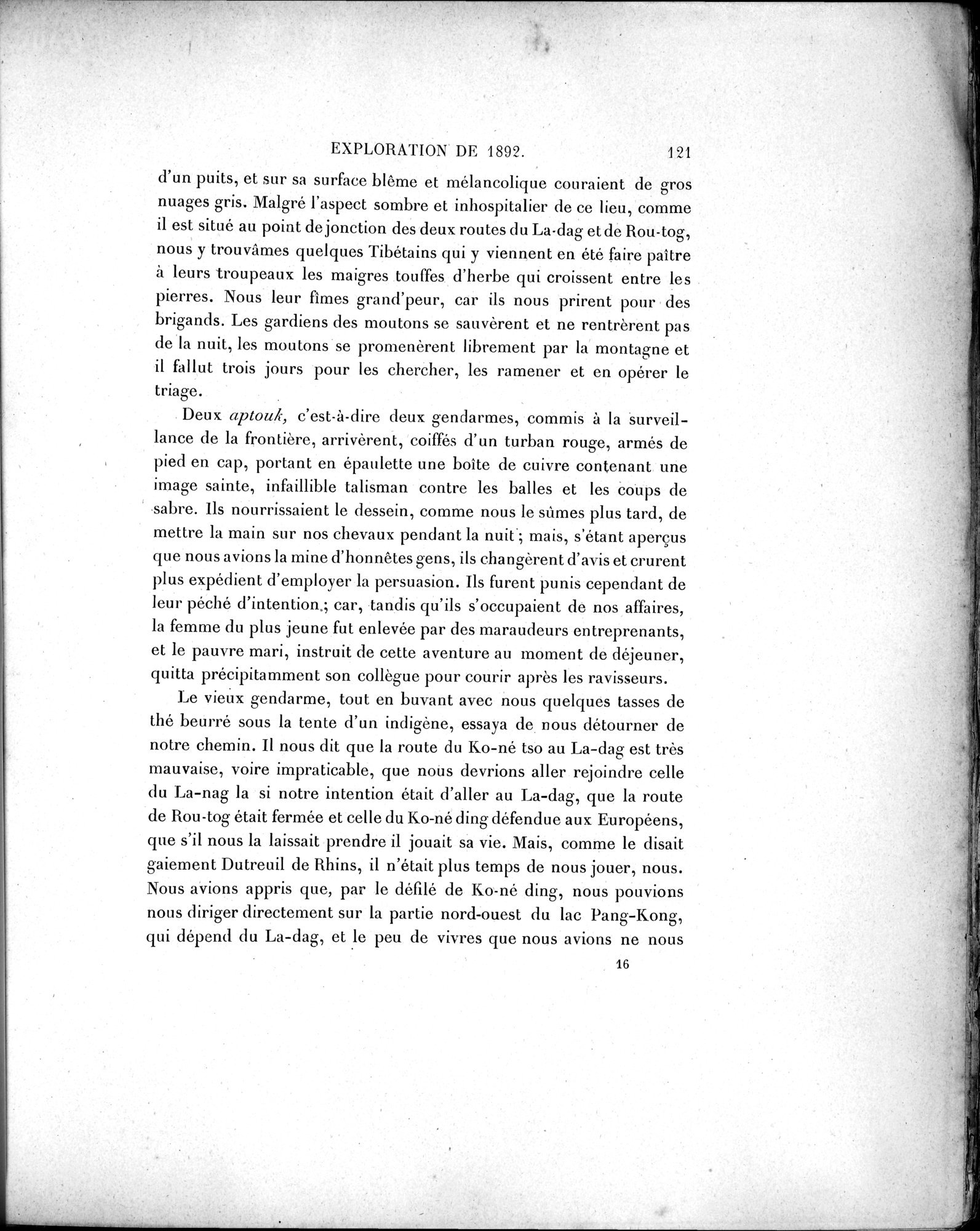 Mission Scientifique dans la Haute Asie 1890-1895 : vol.1 / Page 153 (Grayscale High Resolution Image)