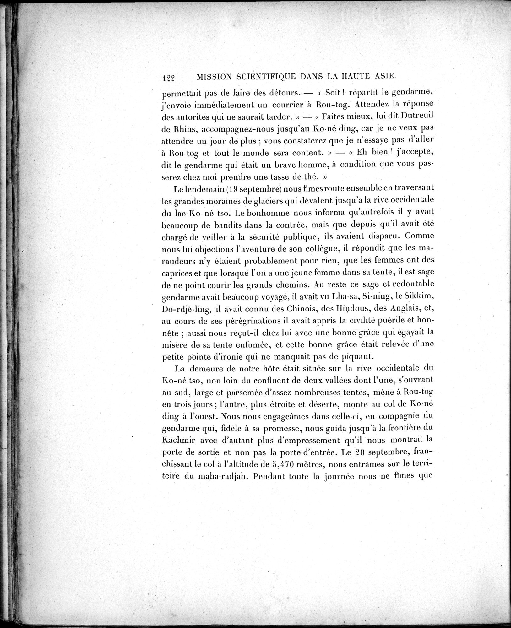 Mission Scientifique dans la Haute Asie 1890-1895 : vol.1 / 154 ページ（白黒高解像度画像）