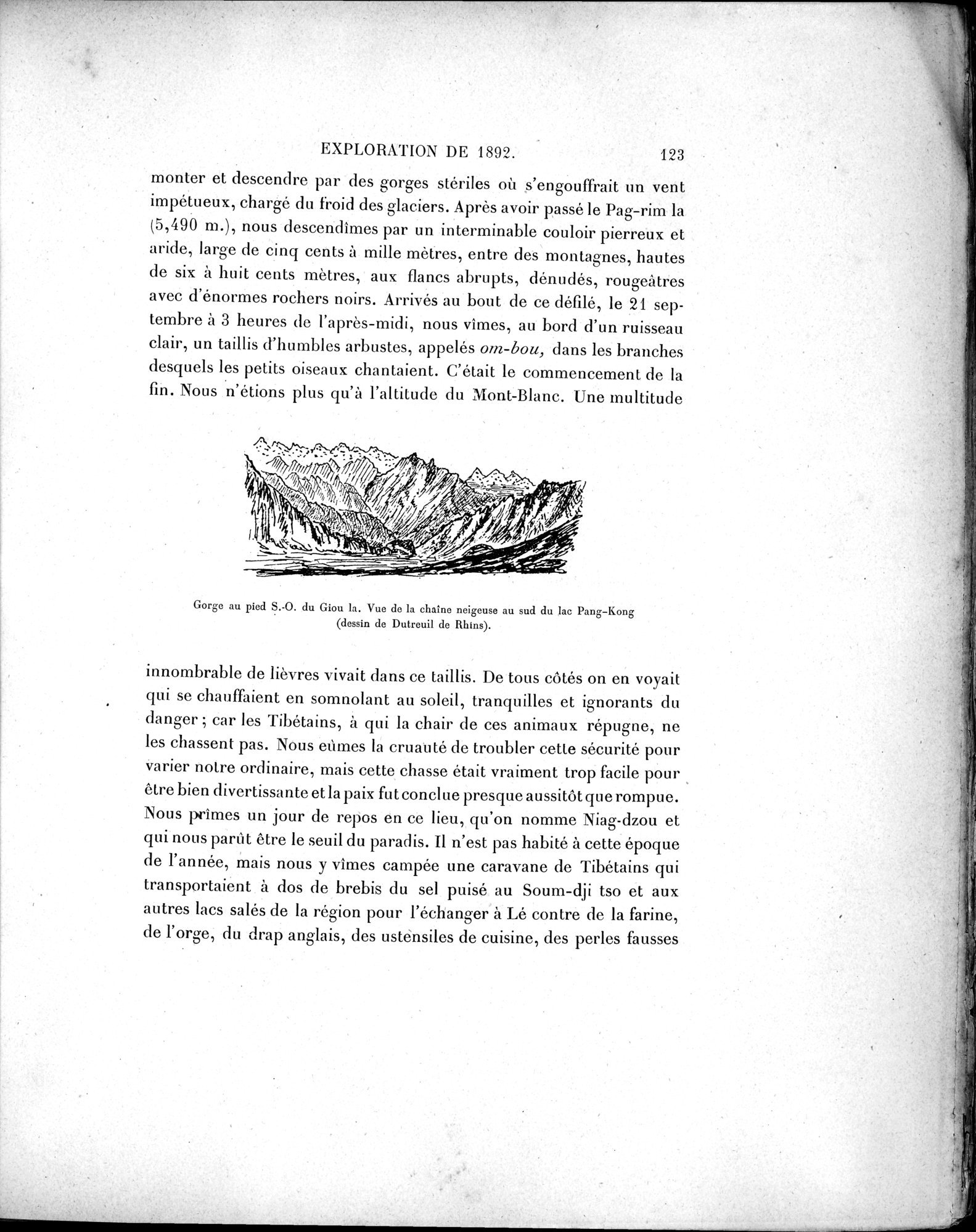 Mission Scientifique dans la Haute Asie 1890-1895 : vol.1 / Page 155 (Grayscale High Resolution Image)