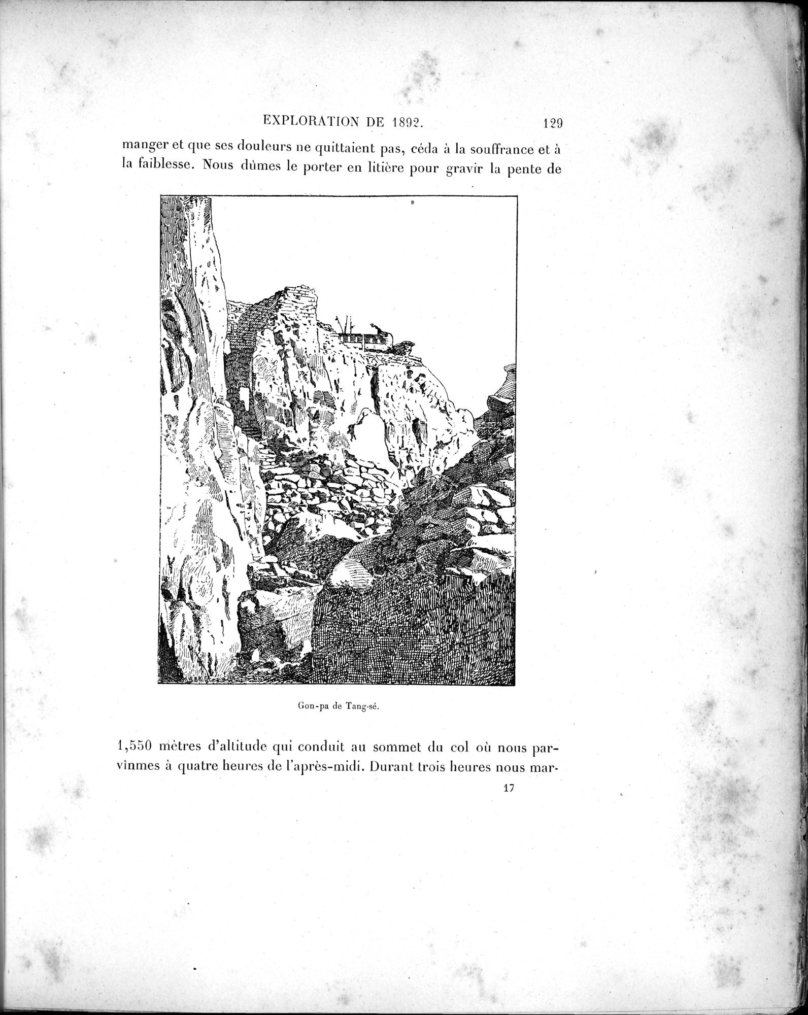 Mission Scientifique dans la Haute Asie 1890-1895 : vol.1 / 161 ページ（白黒高解像度画像）