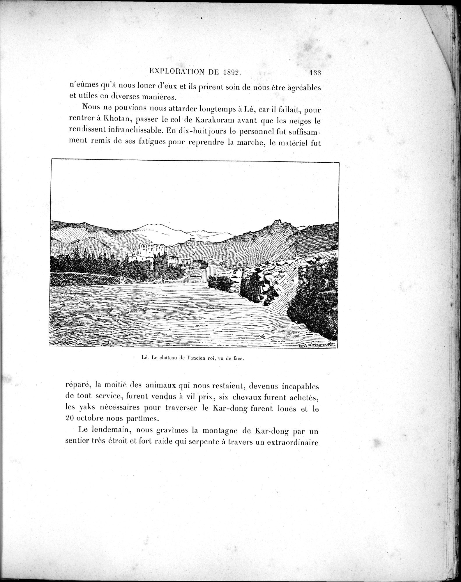 Mission Scientifique dans la Haute Asie 1890-1895 : vol.1 / Page 165 (Grayscale High Resolution Image)