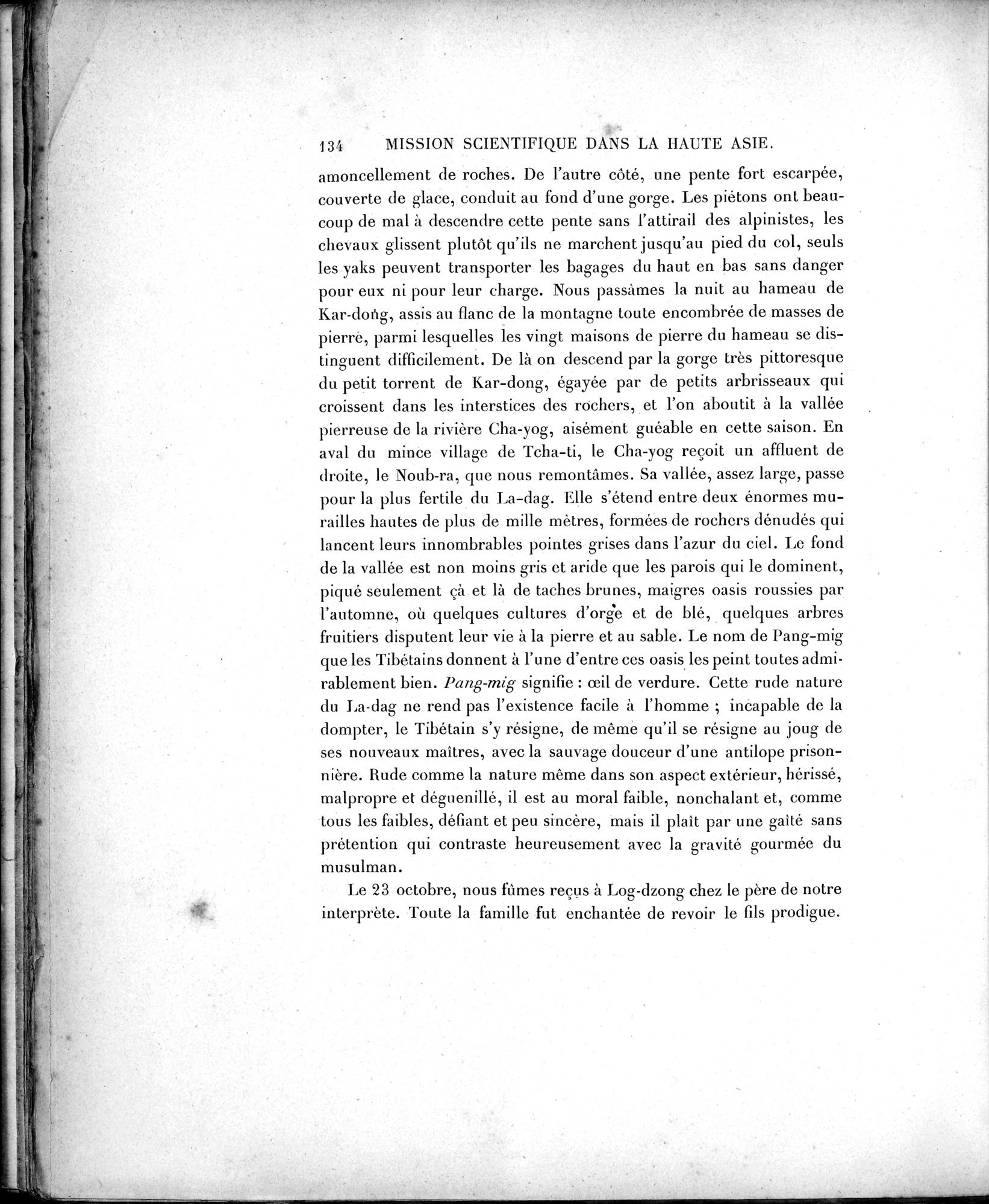 Mission Scientifique dans la Haute Asie 1890-1895 : vol.1 / Page 166 (Grayscale High Resolution Image)