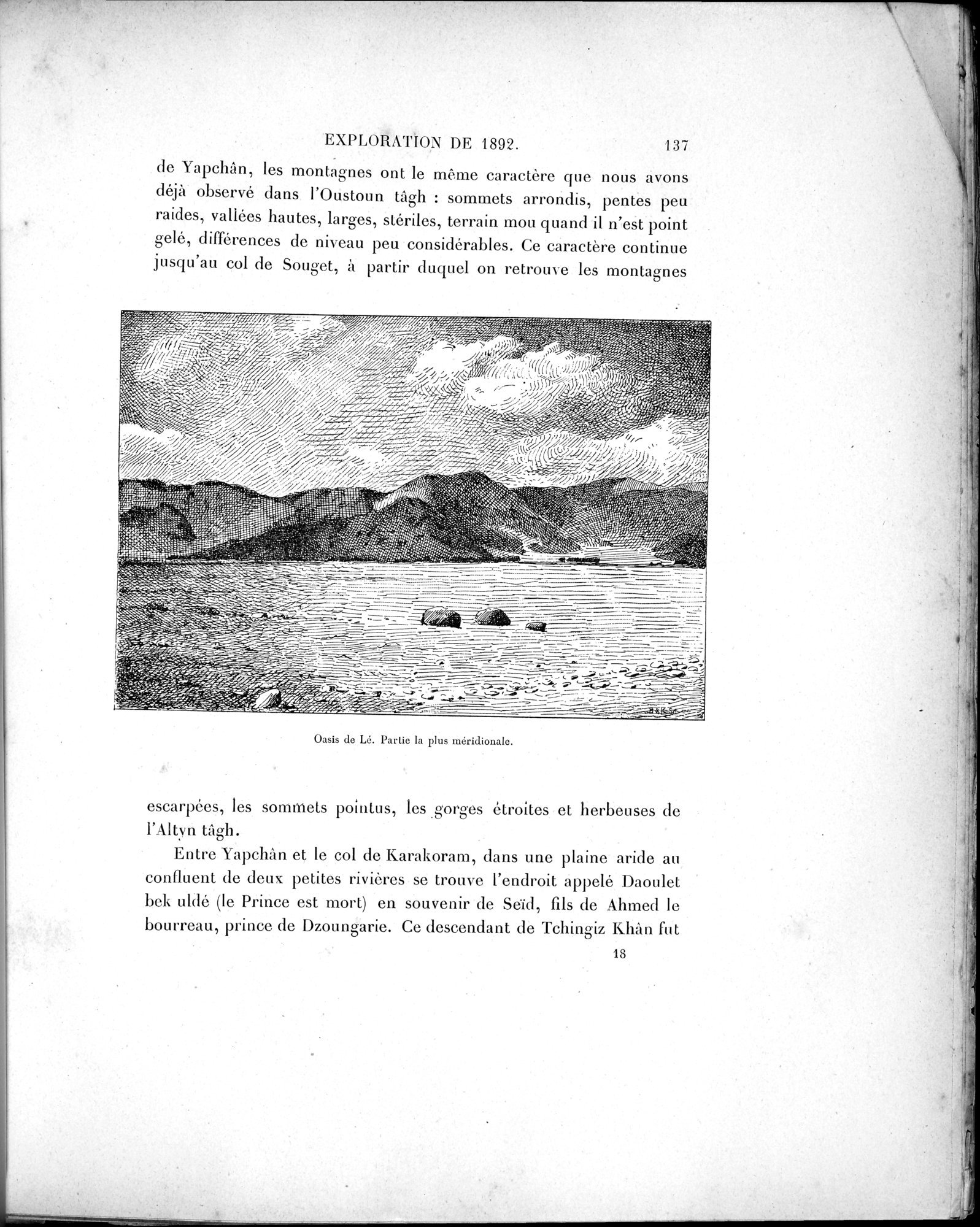 Mission Scientifique dans la Haute Asie 1890-1895 : vol.1 / Page 169 (Grayscale High Resolution Image)