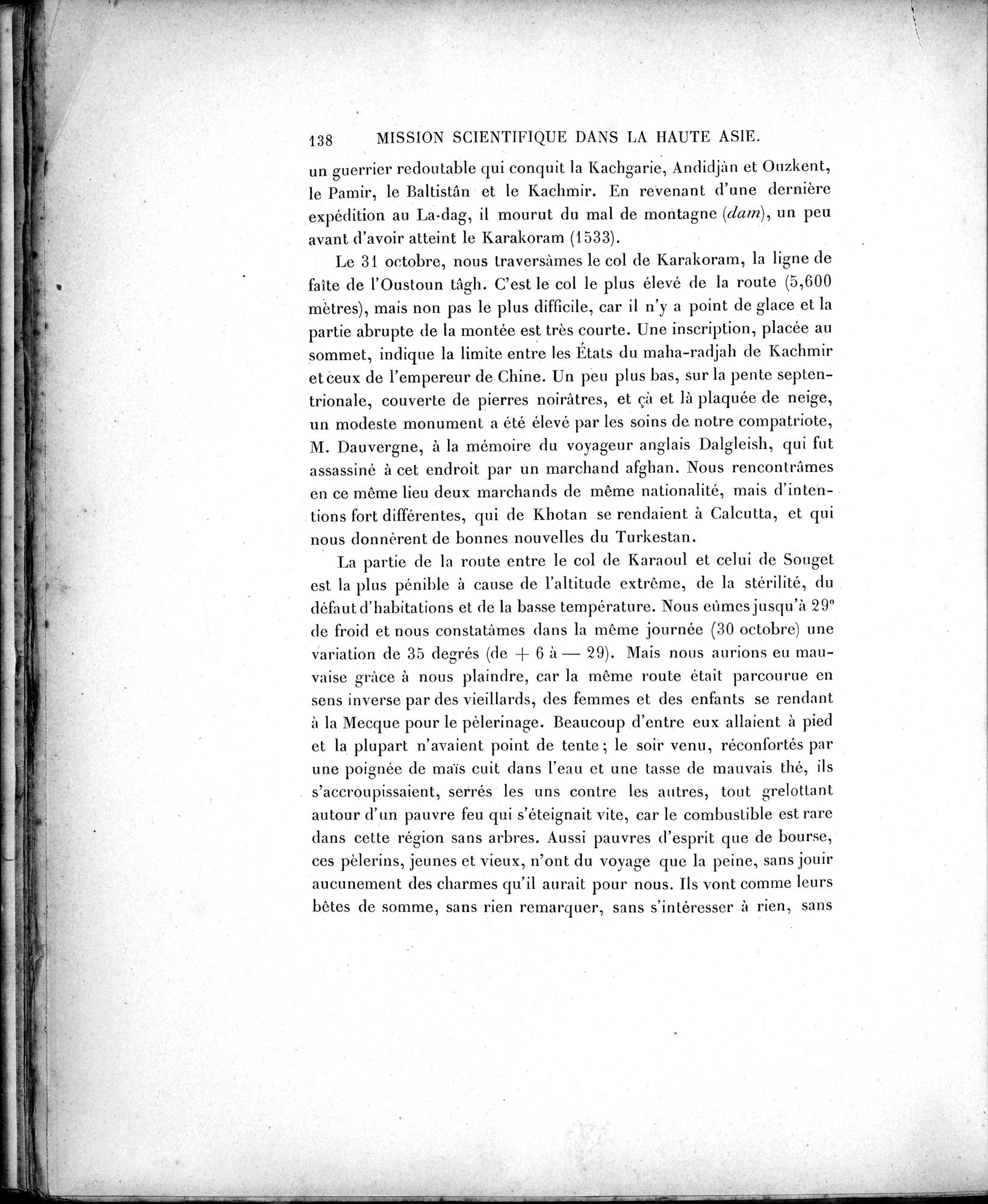 Mission Scientifique dans la Haute Asie 1890-1895 : vol.1 / Page 170 (Grayscale High Resolution Image)