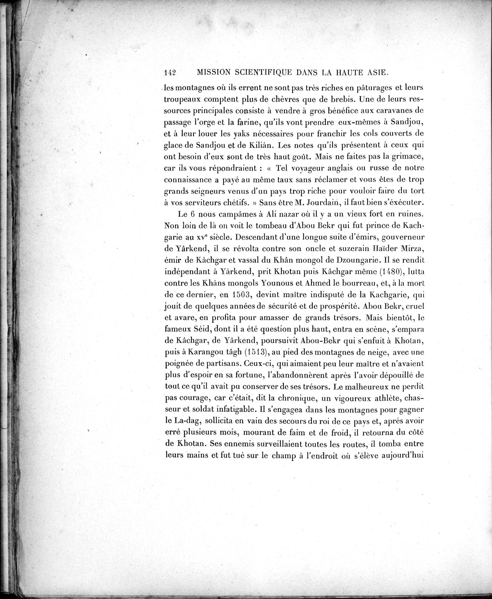 Mission Scientifique dans la Haute Asie 1890-1895 : vol.1 / Page 174 (Grayscale High Resolution Image)