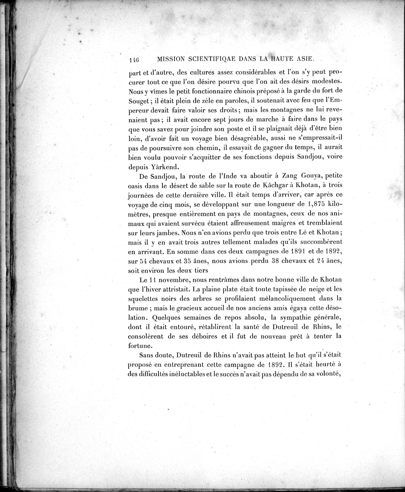 Mission Scientifique dans la Haute Asie 1890-1895 : vol.1 / 178 ページ（白黒高解像度画像）