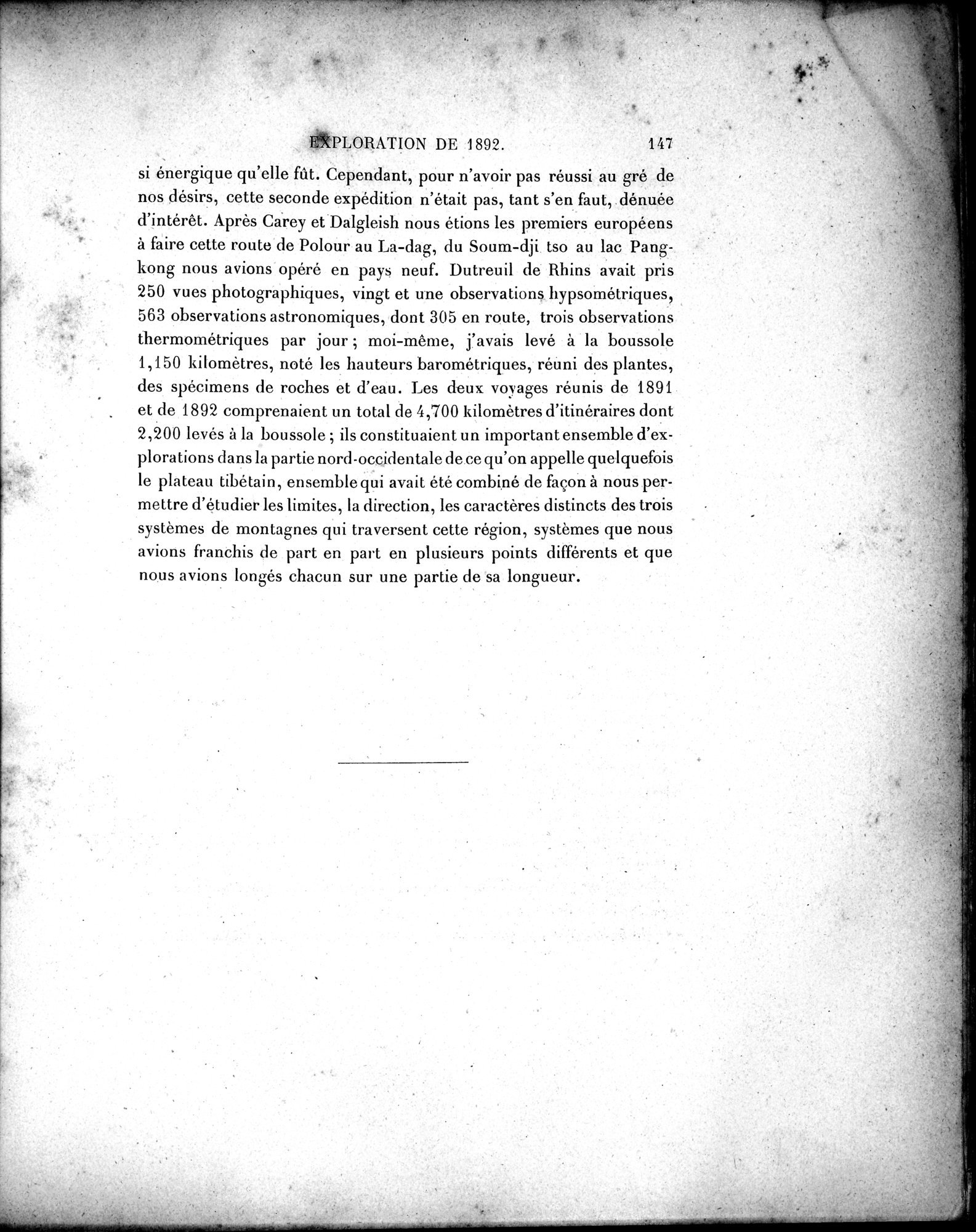 Mission Scientifique dans la Haute Asie 1890-1895 : vol.1 / Page 179 (Grayscale High Resolution Image)