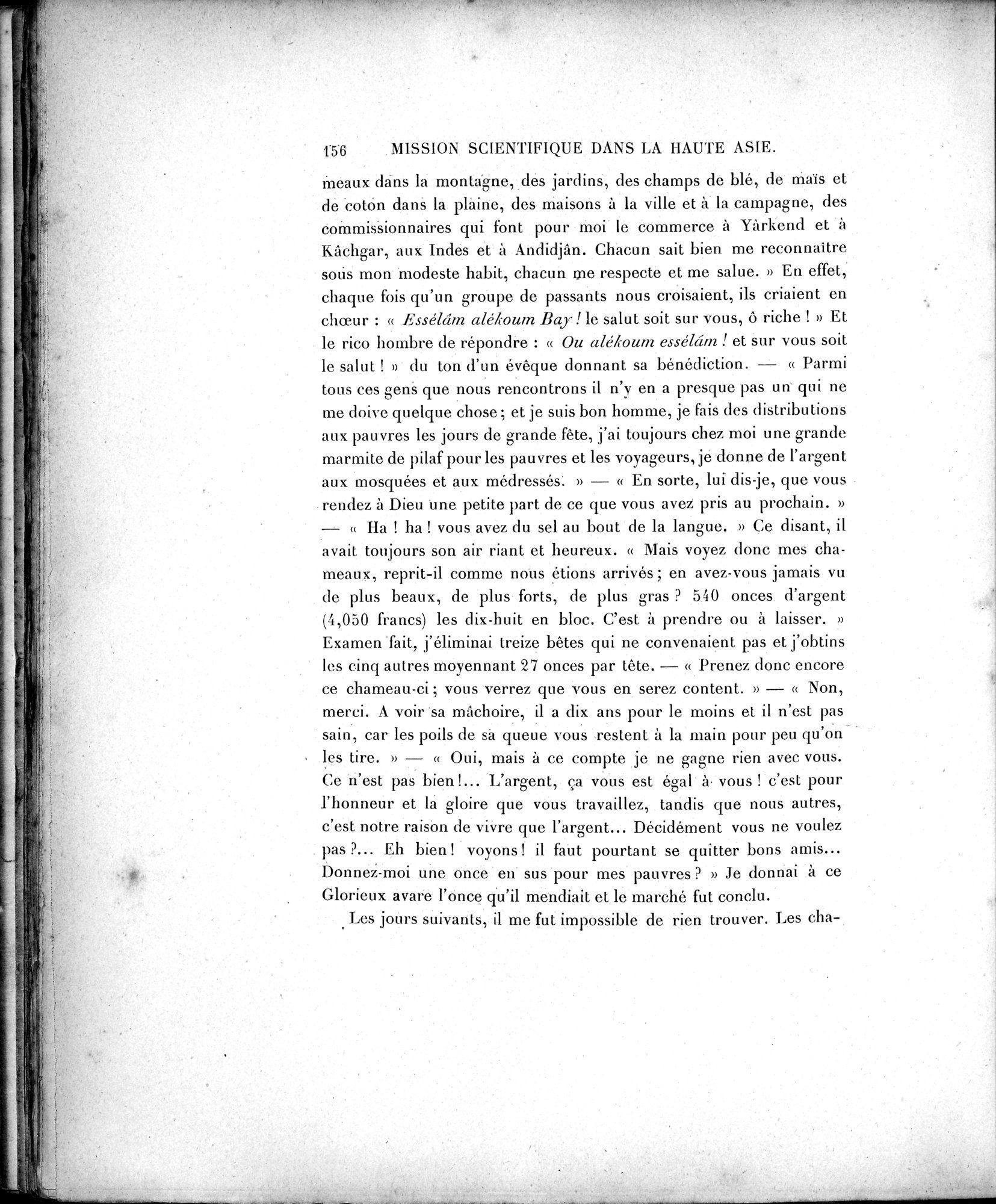 Mission Scientifique dans la Haute Asie 1890-1895 : vol.1 / 188 ページ（白黒高解像度画像）