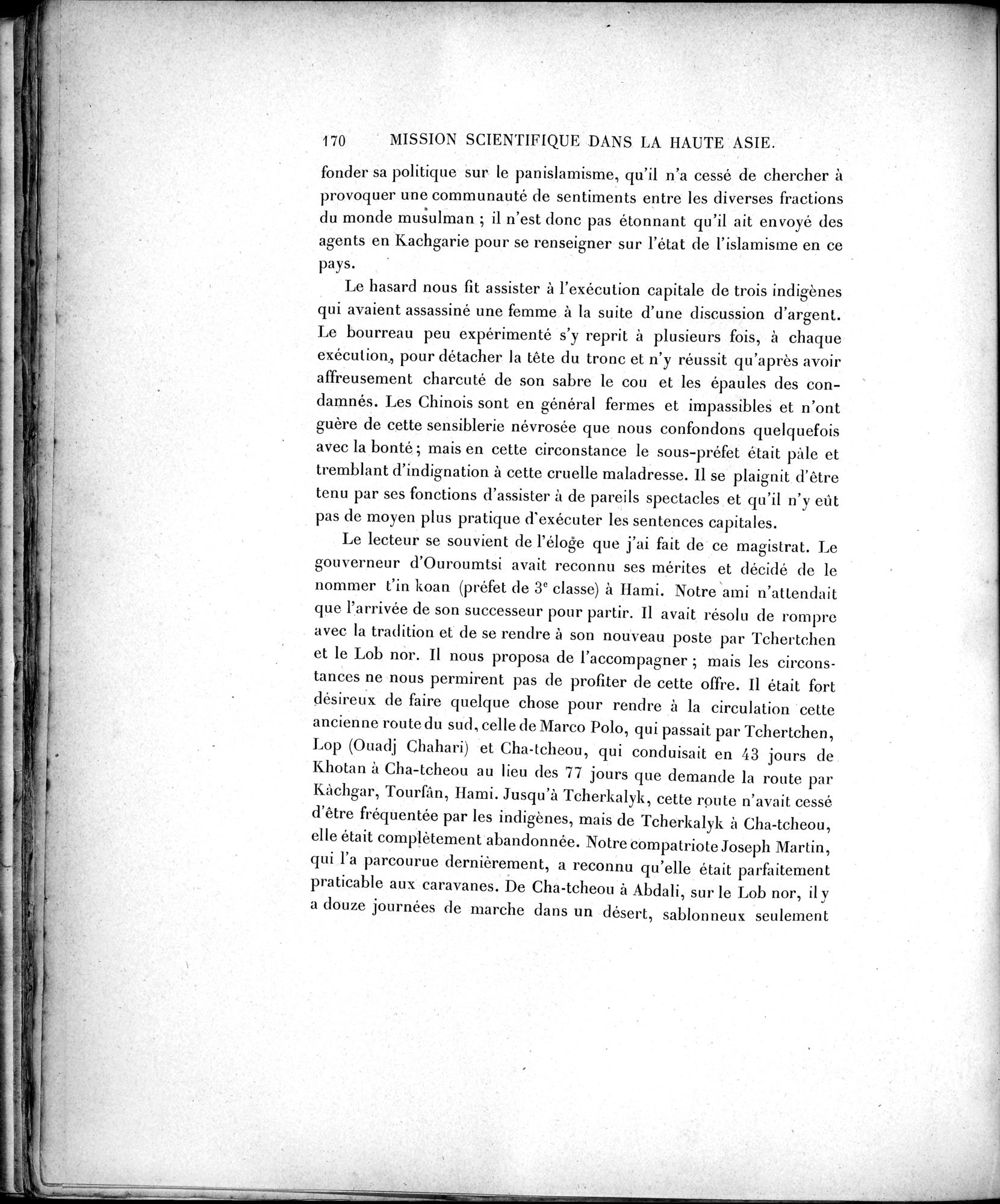 Mission Scientifique dans la Haute Asie 1890-1895 : vol.1 / Page 202 (Grayscale High Resolution Image)